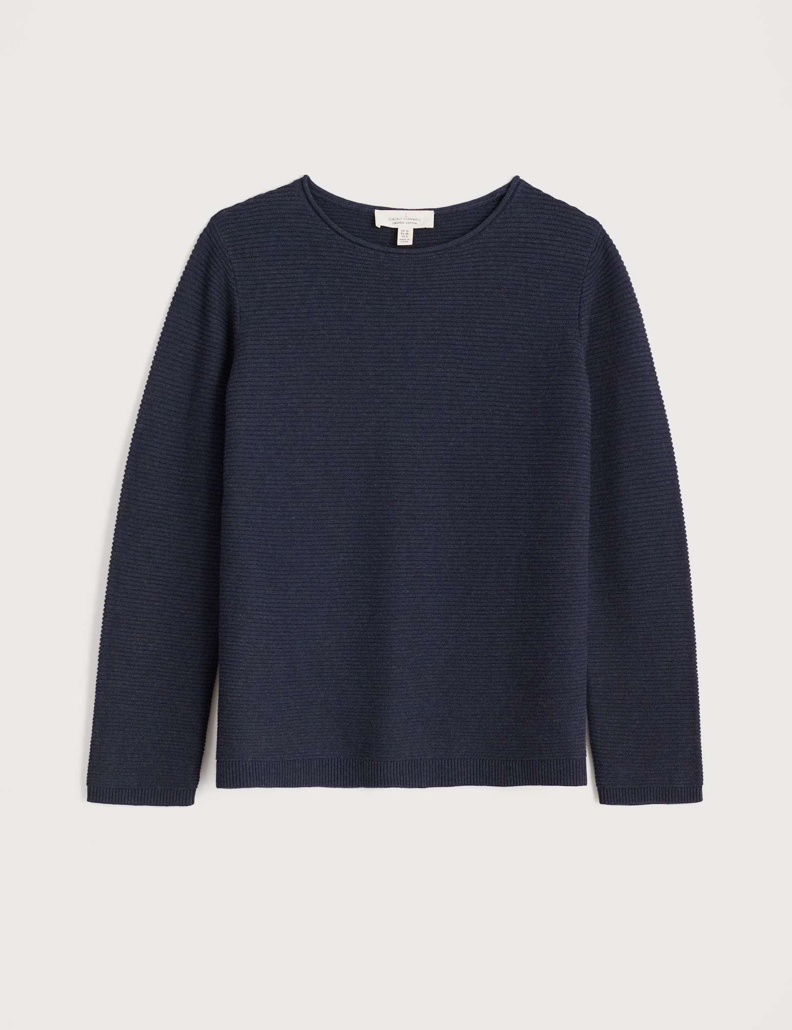 Pure Cotton Ribbed Crew Neck Relaxed Jumper - image 1