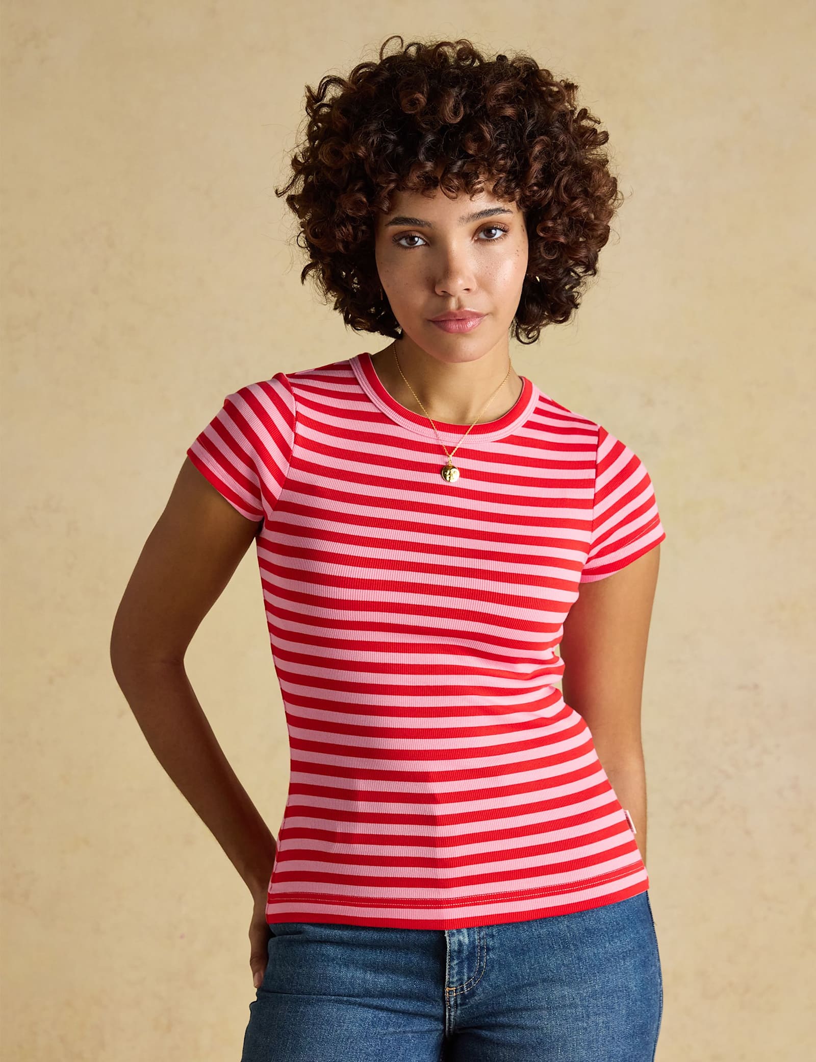 Cotton Rich Ribbed Striped T-Shirt - image 3