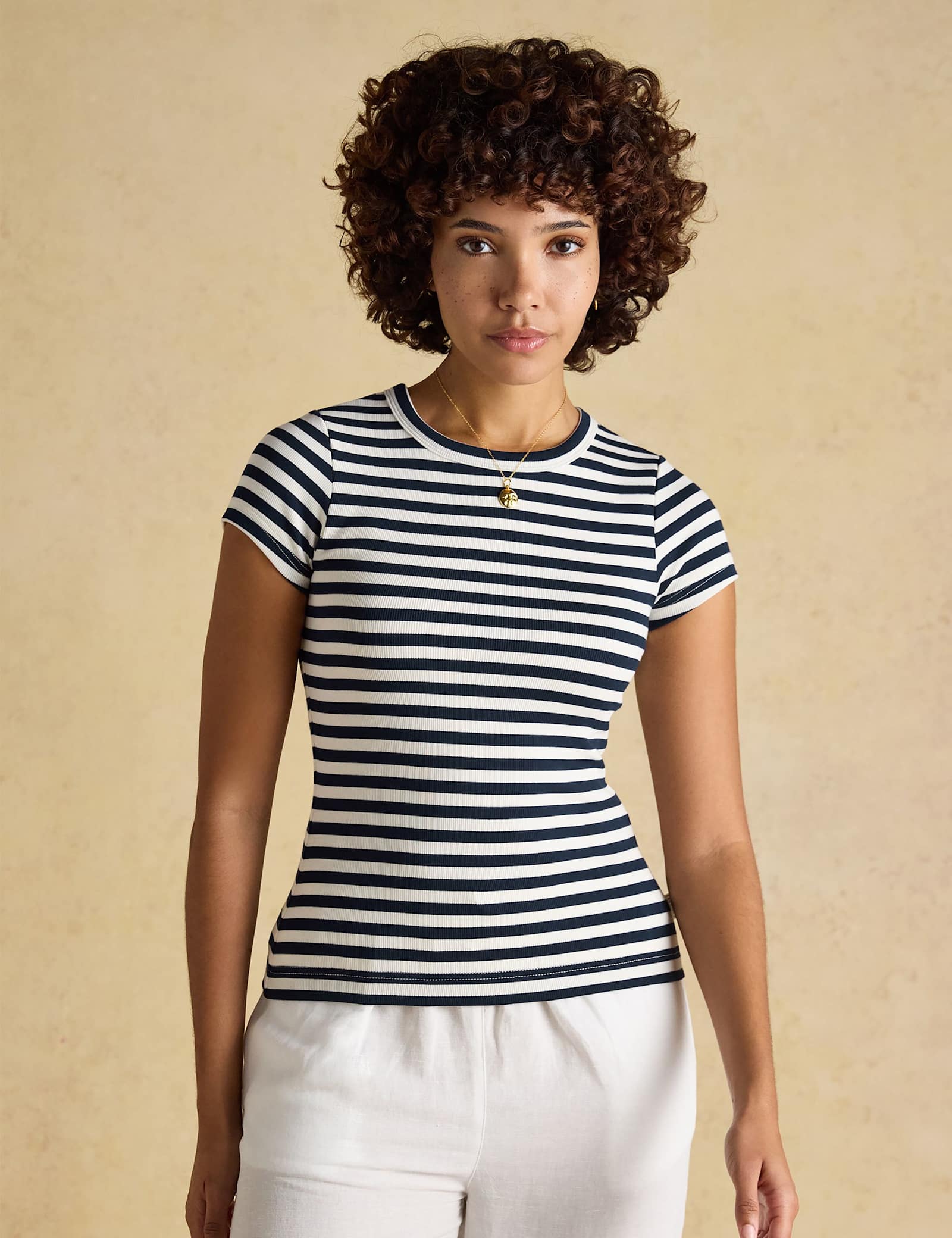 Cotton Rich Ribbed Striped T-Shirt - image 4