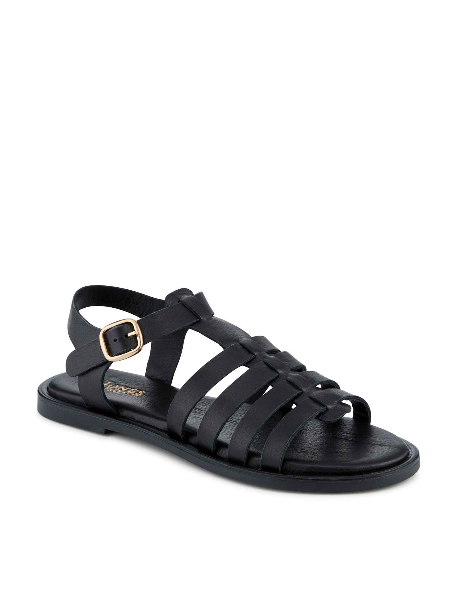 Leather Buckle Flat Gladiator Sandals - image 4