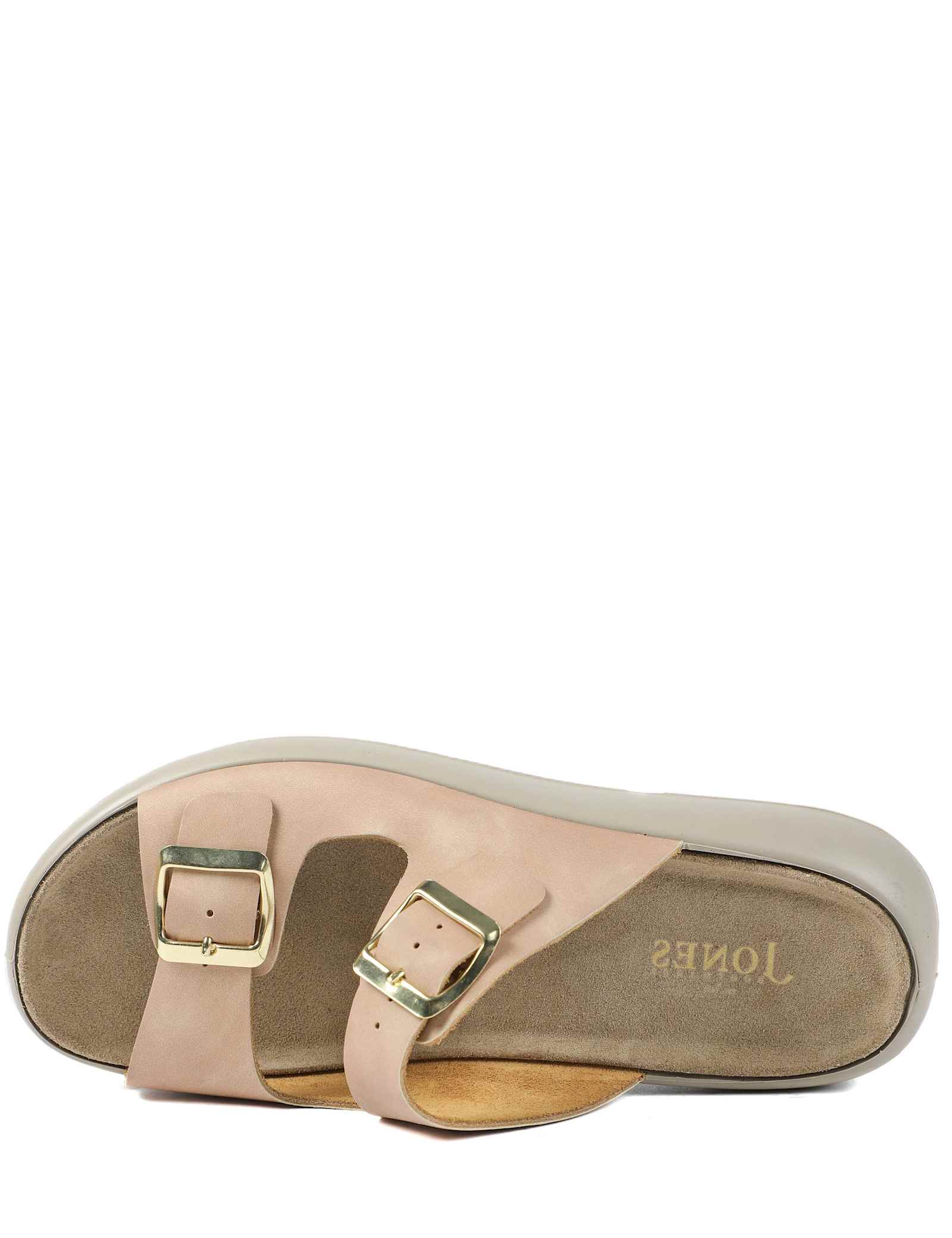 Leather Buckle Flatform Sliders - image 5
