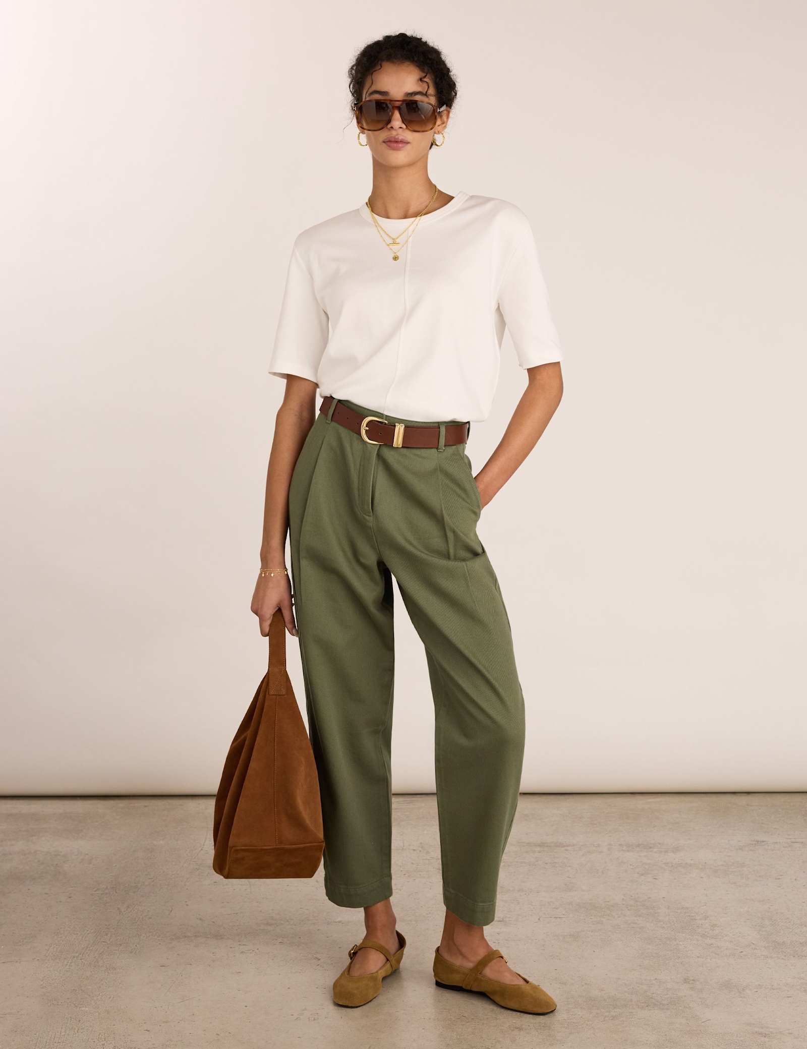 Pure Cotton Tapered Ankle Grazer Chinos - image 2