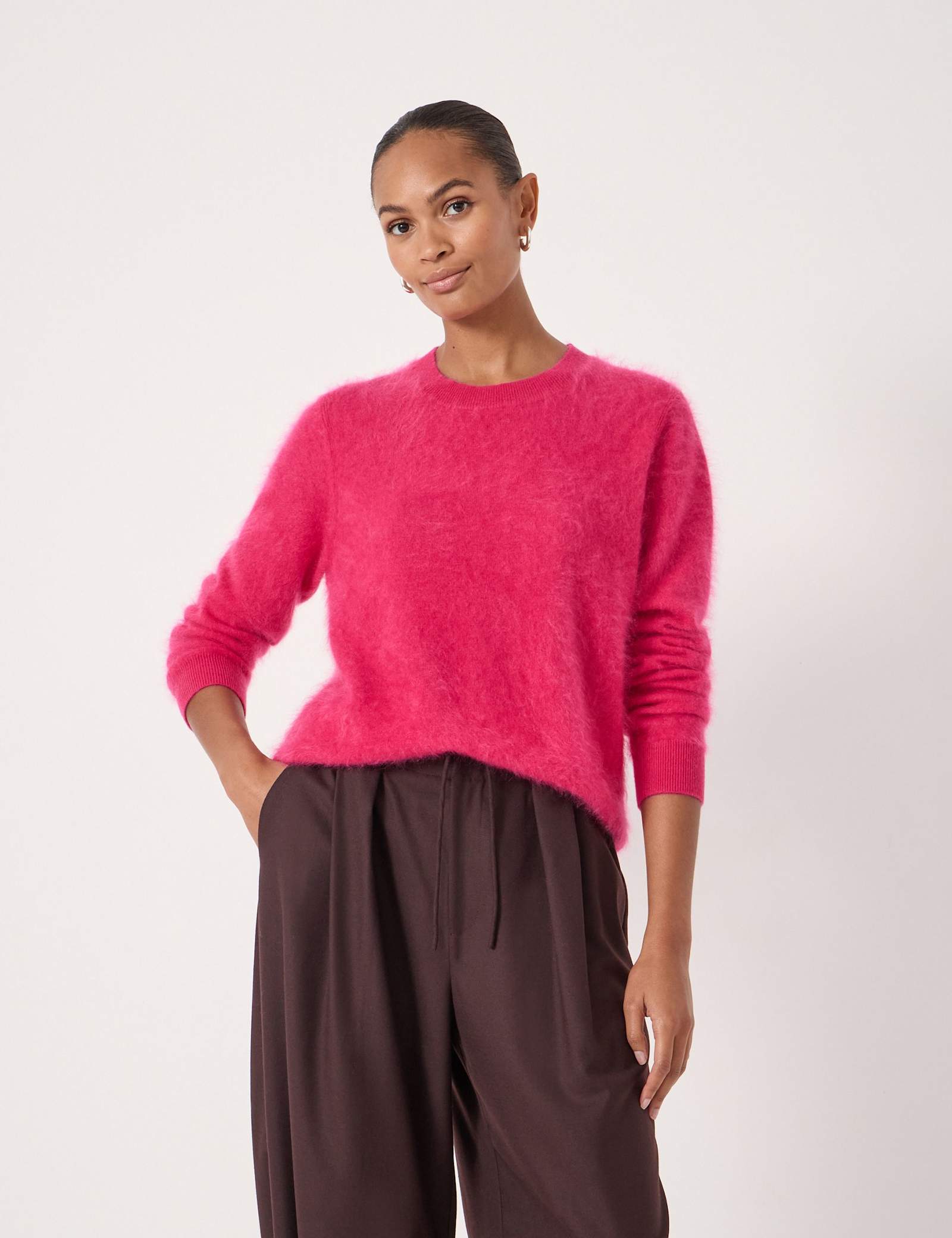 Pure Cashmere Brushed Jumper - image 1