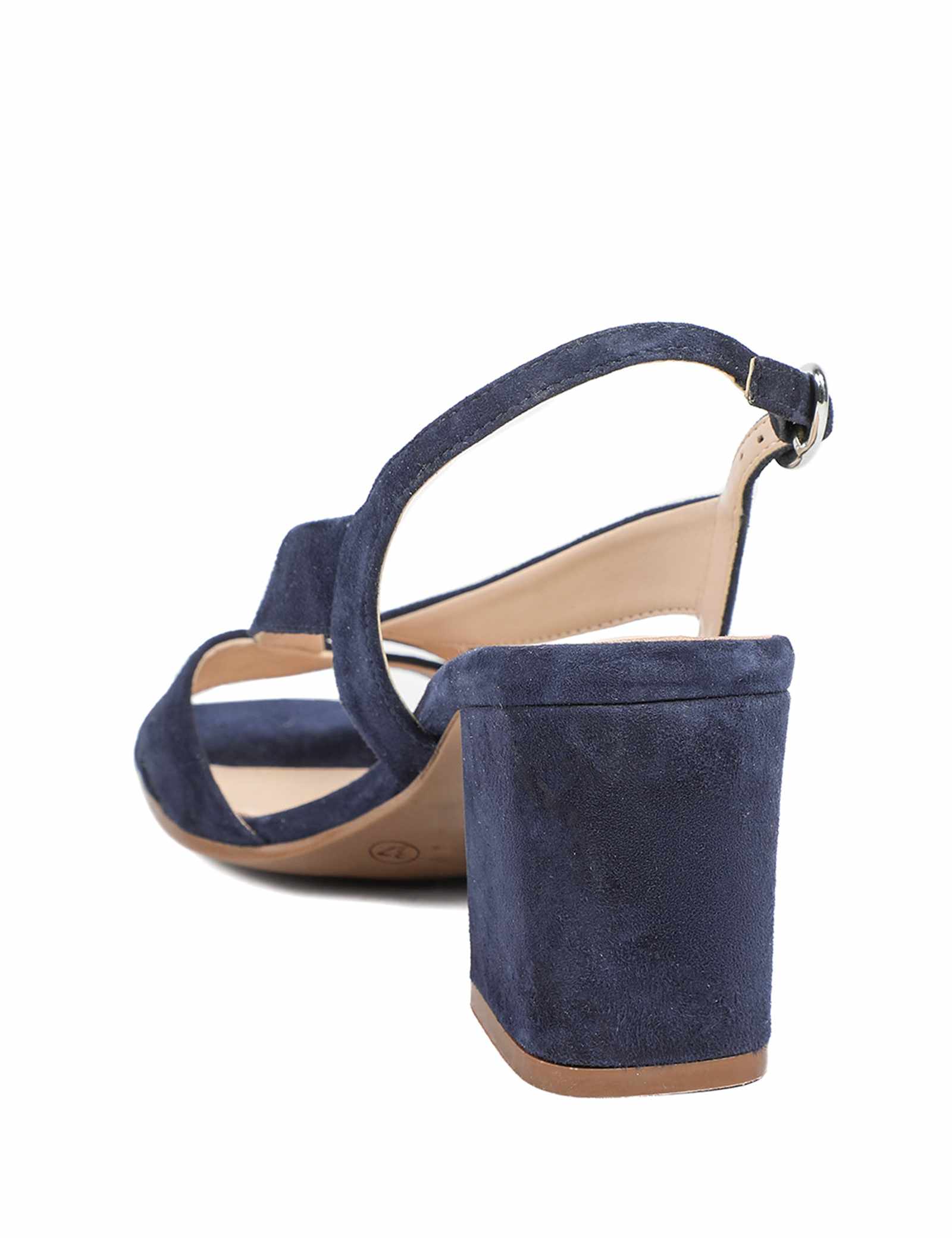 Suede Block Heel Sandals - image 4
