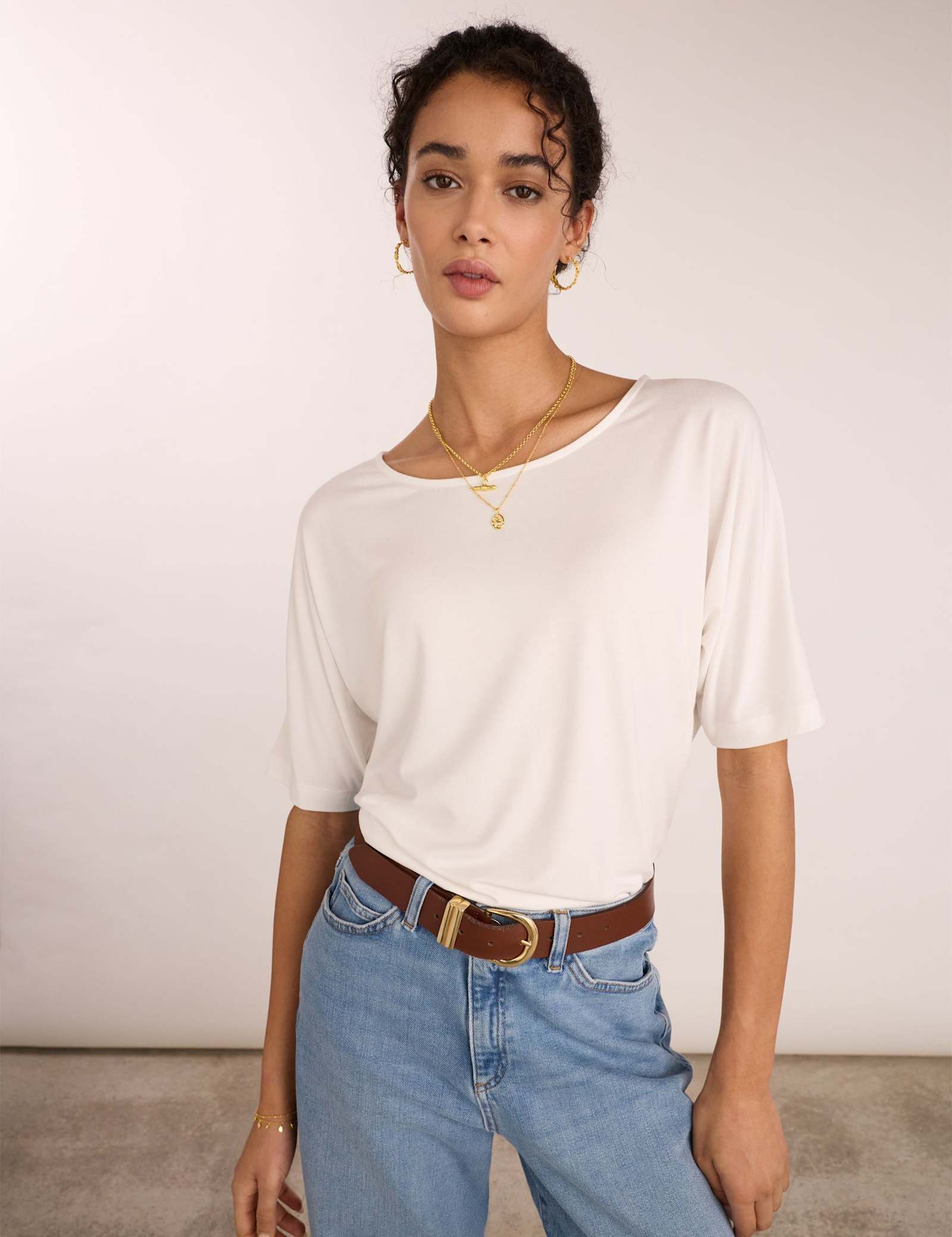 Relaxed Boat Neck T-Shirt - image 3