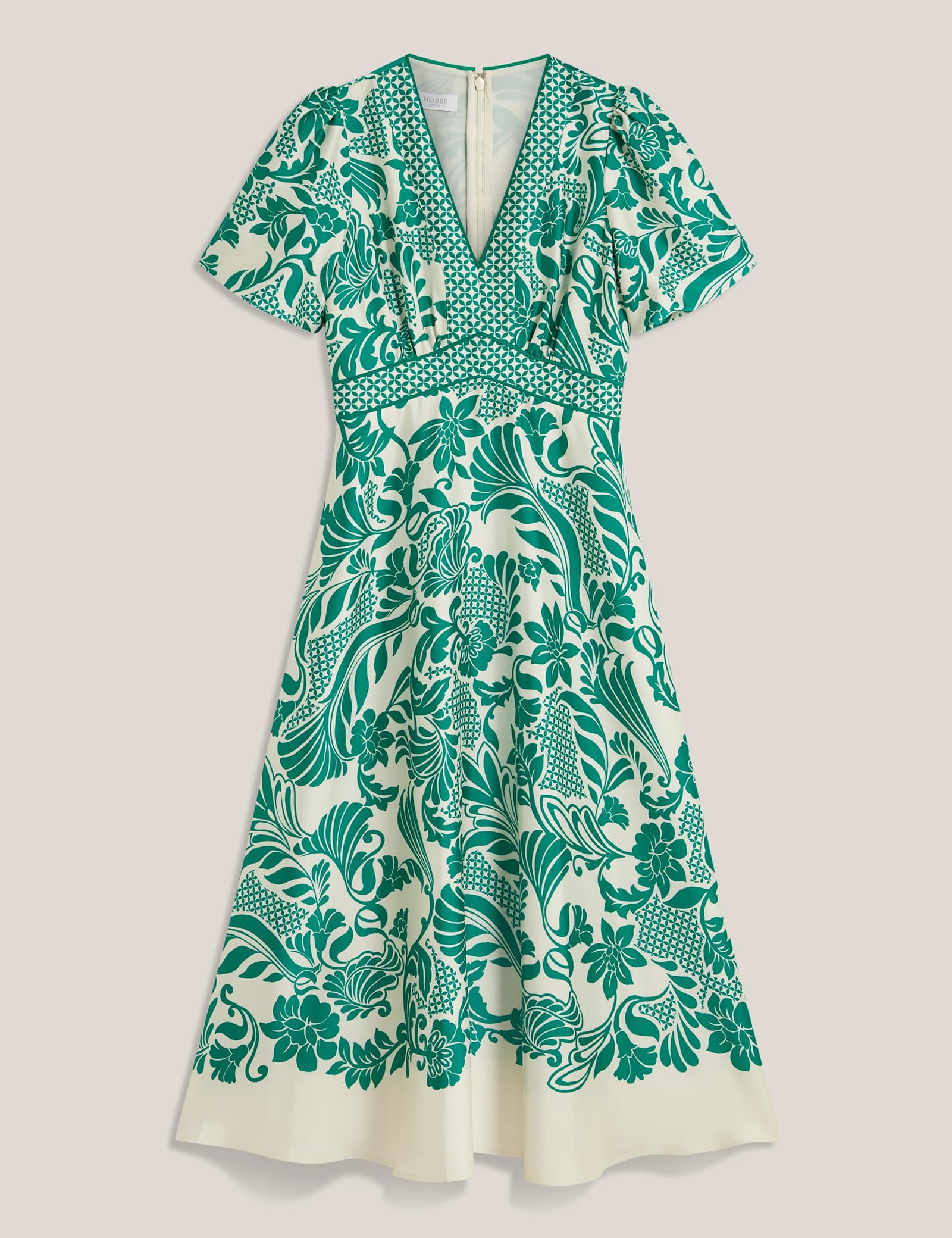 Printed Midi Waisted Dress - image 1