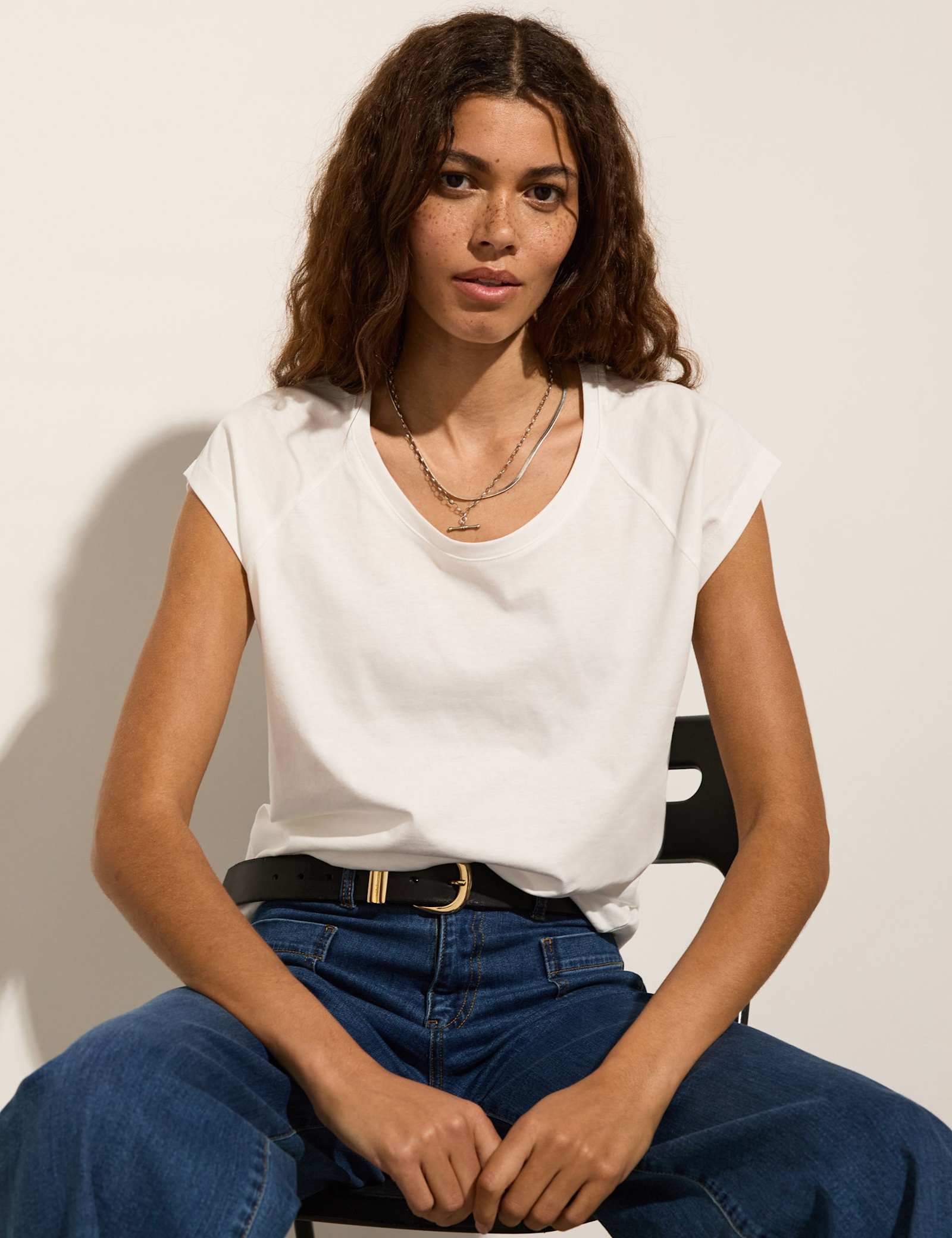 Pure Cotton Scoop Neck T-Shirt - image 4