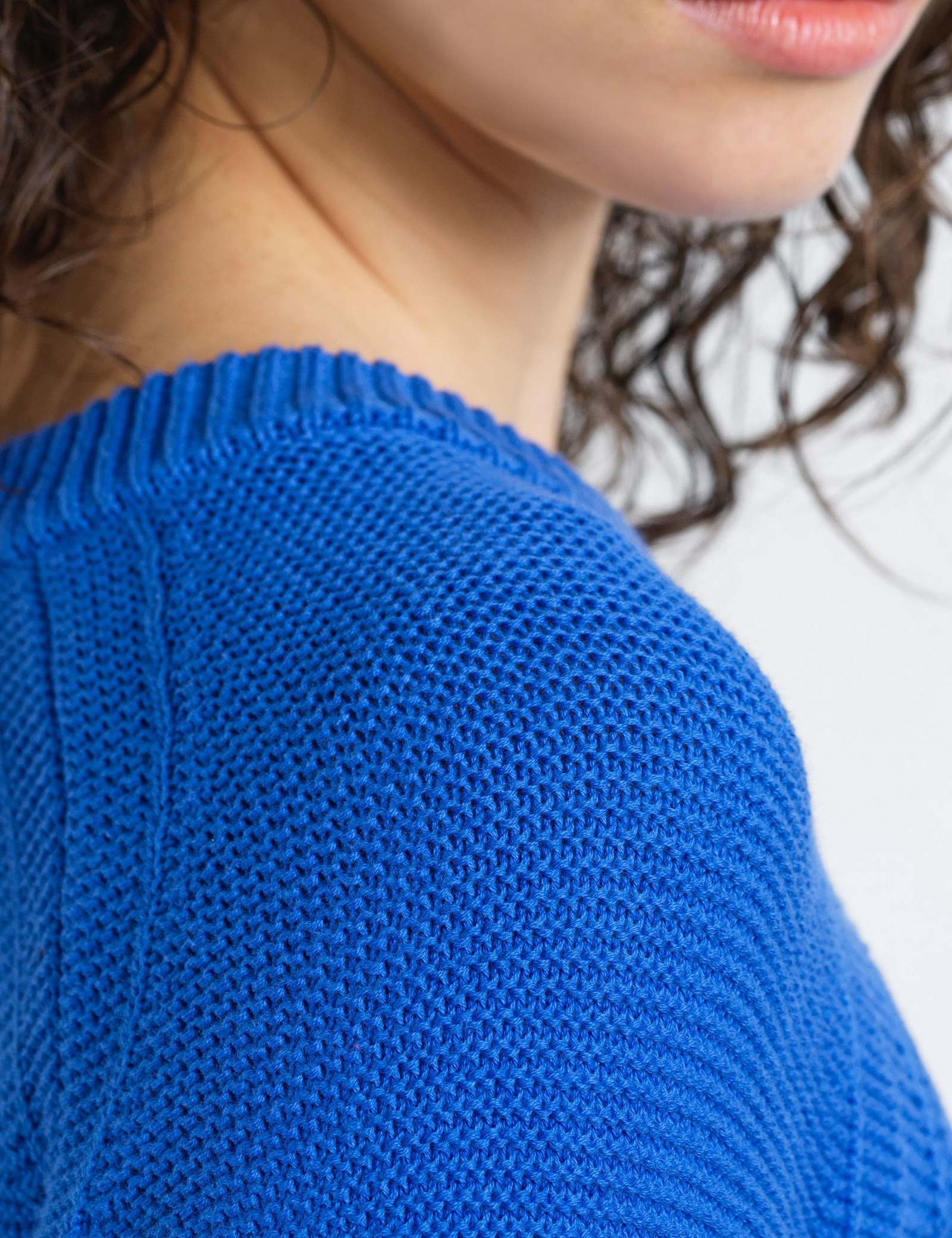 Pure Cotton Textured Crew Neck Jumper - image 3