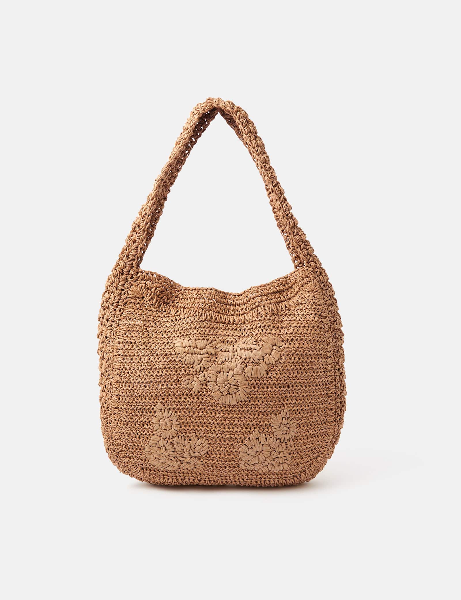 Raffia Flower Shoulder Bag - image 1