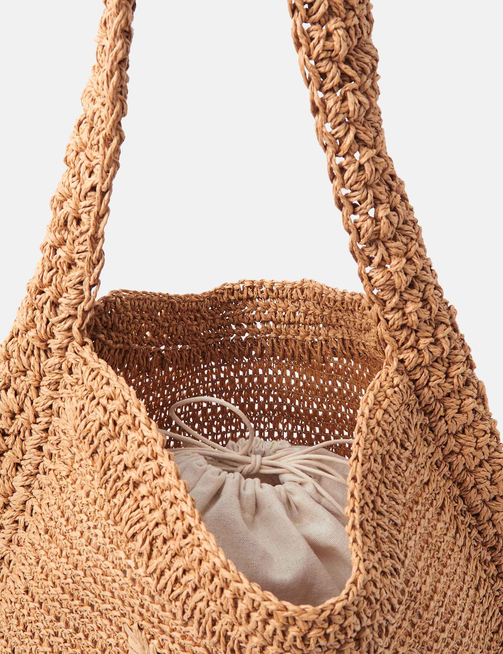 Raffia Flower Shoulder Bag - image 3