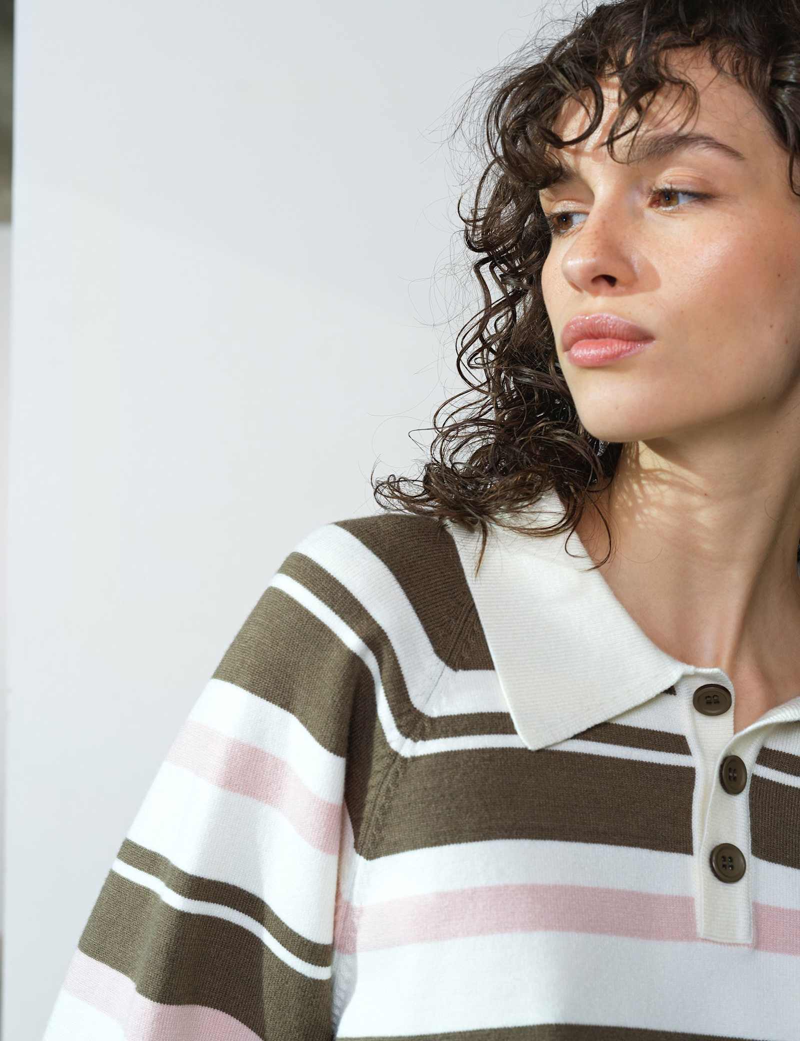Striped Polo Neck Jumper - image 3