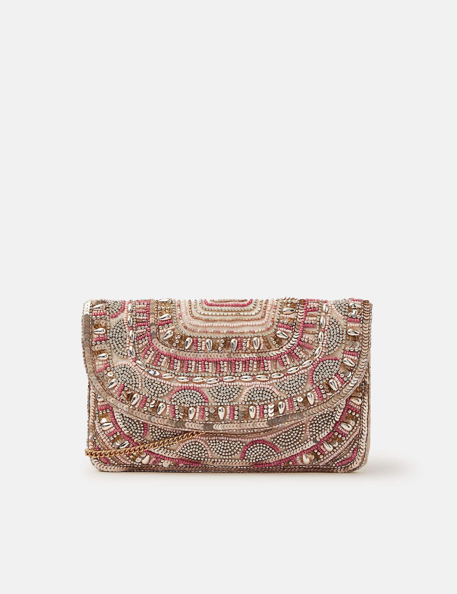 Cotton Rich Beaded Clutch Bag - image 1