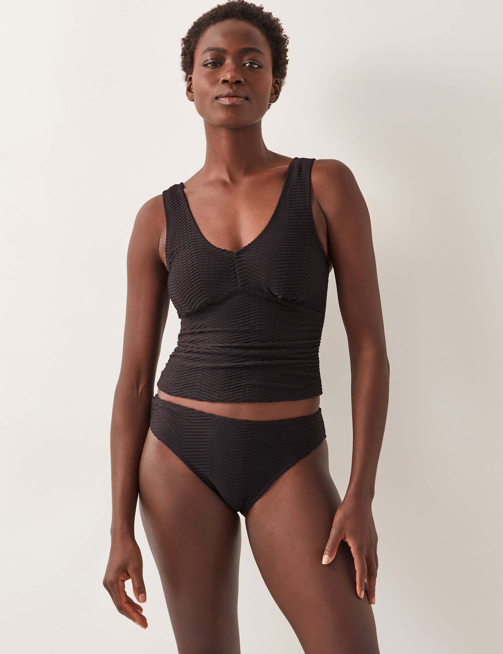Textured V-Neck Bikini Top - image 2