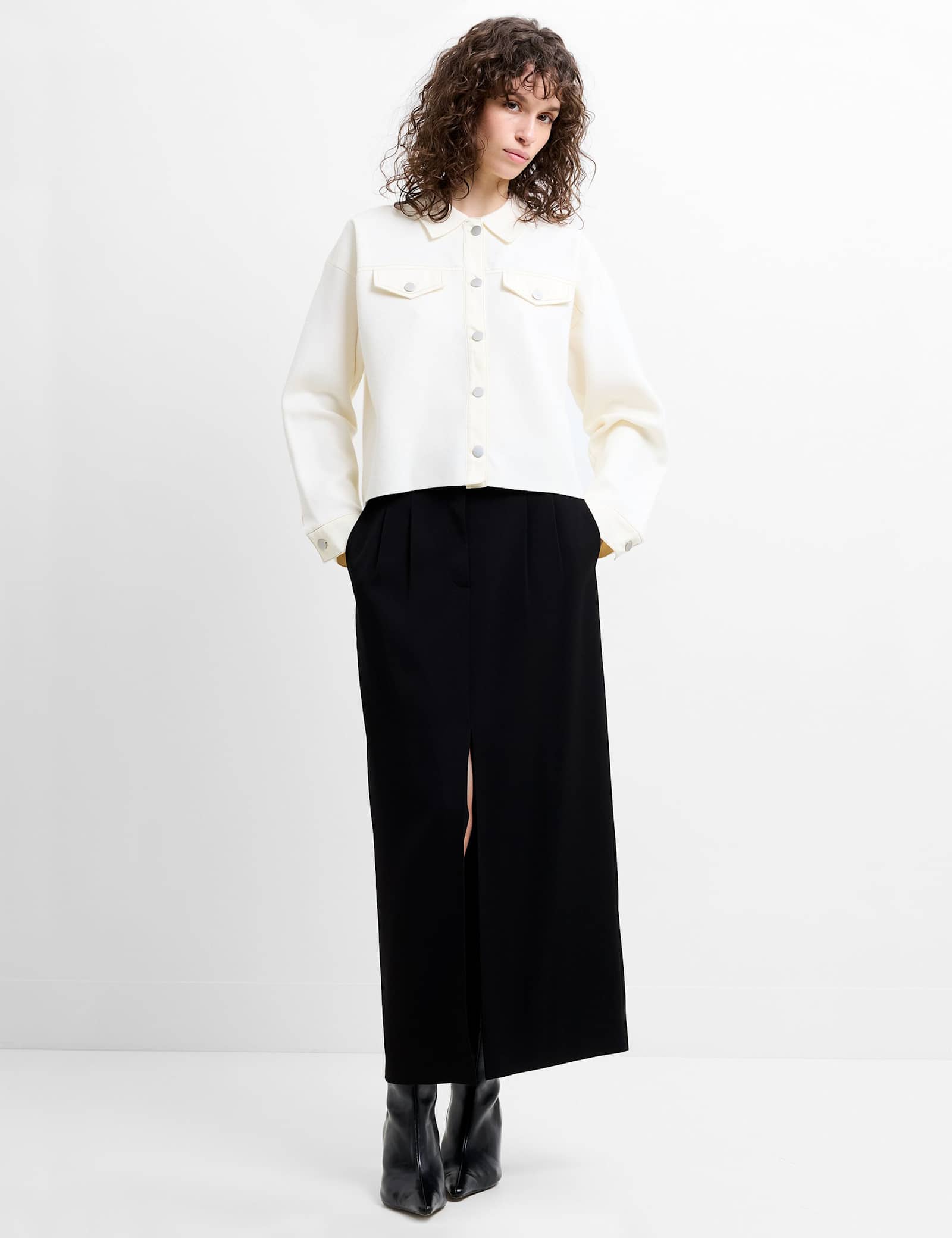 Denim Knitted Lightweight Jacket - image 5