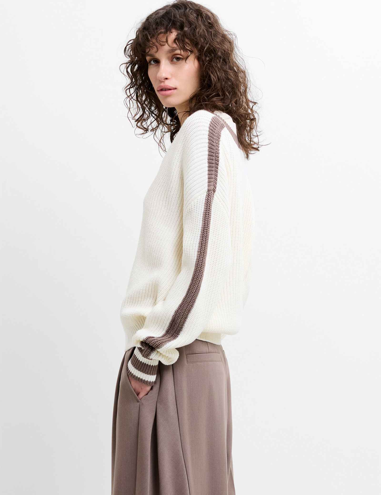 Cotton Rich V-Neck Jumper - image 4