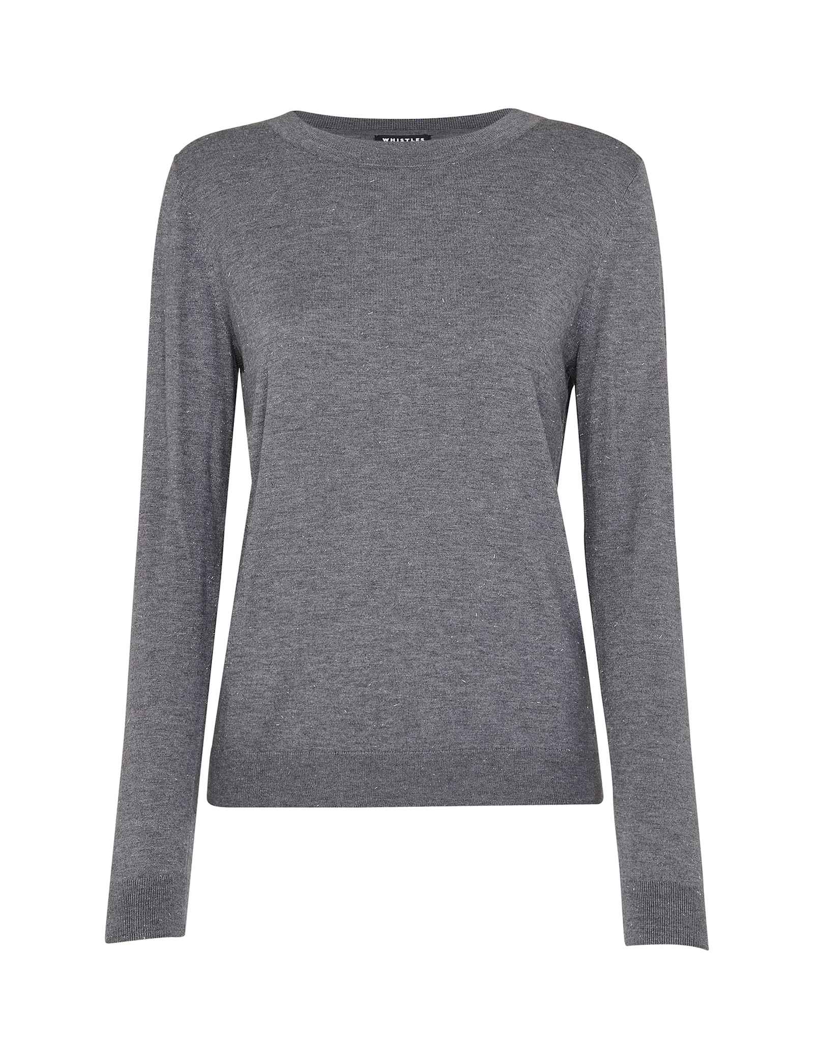 Annie Sparkly Knitted Crew Neck Jumper - image 2