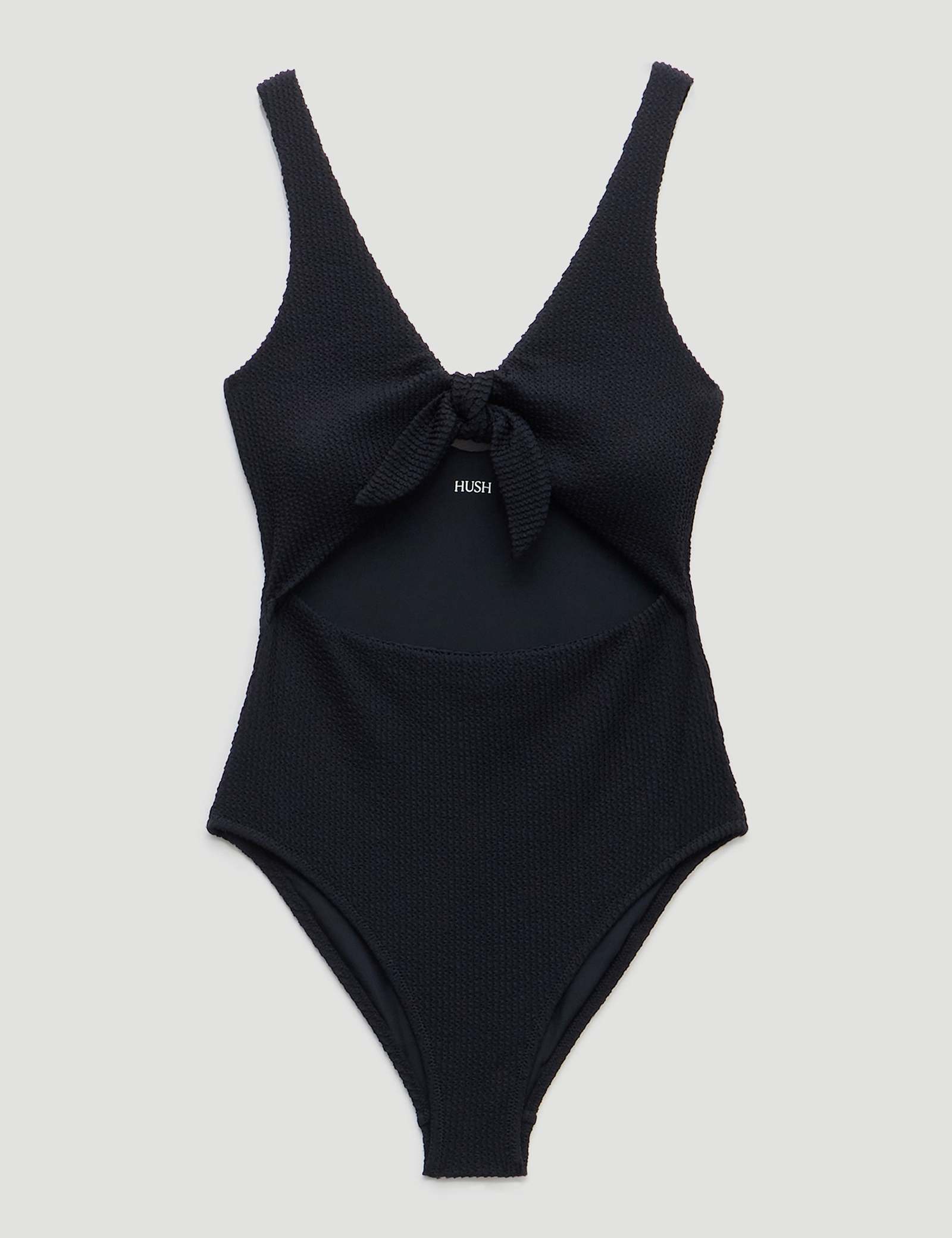 Crinkle Tie Detail Scoop Neck Swimsuit - image 1