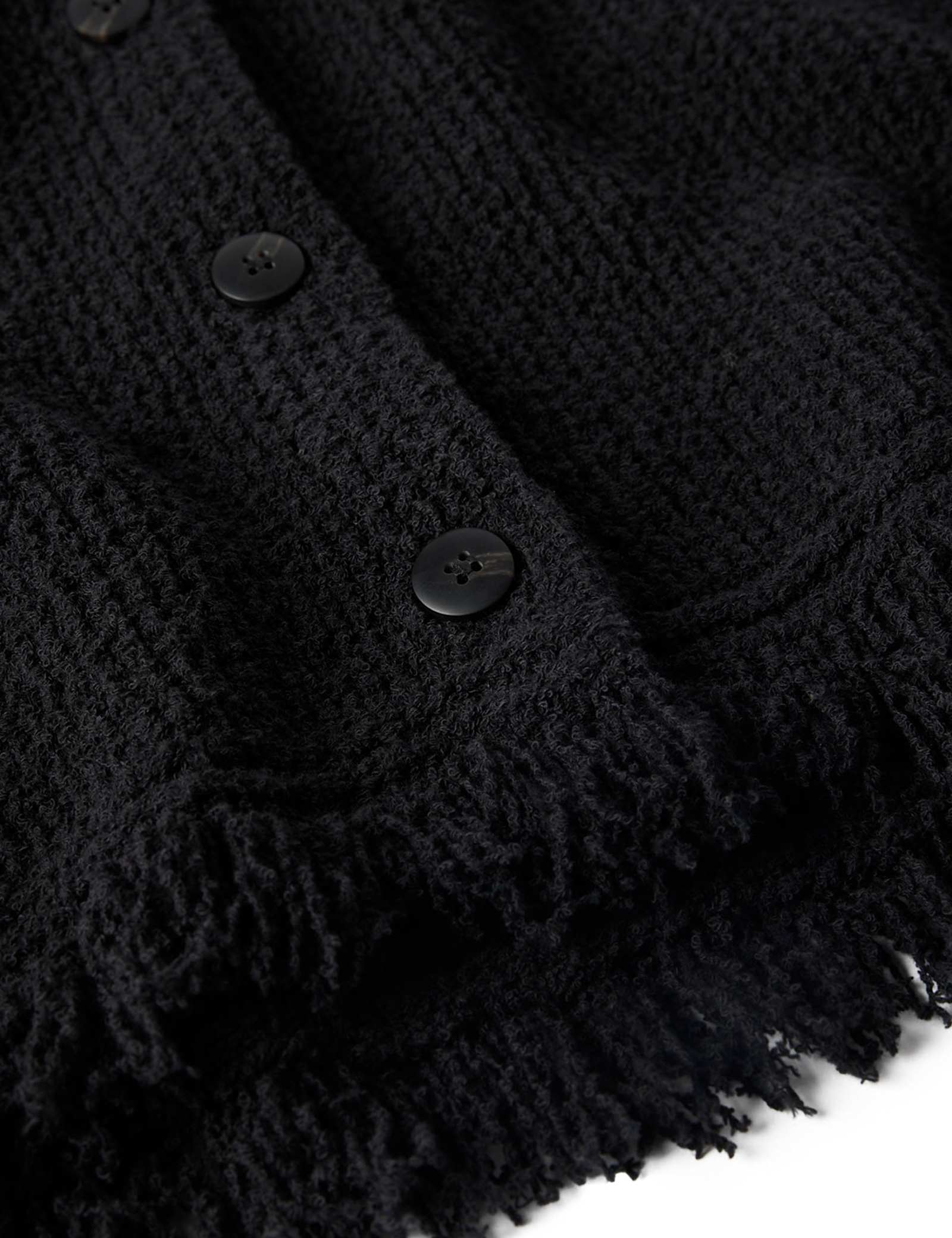 Cotton Rich Fringed Knitted Vest - image 3