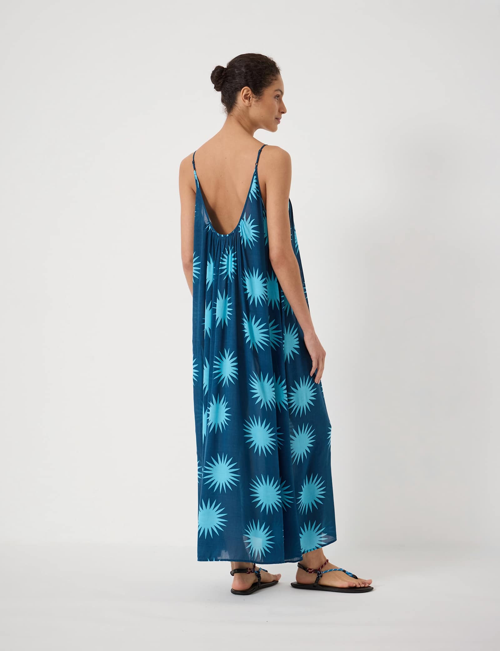 Printed Strappy Midi Beach Dress - image 3