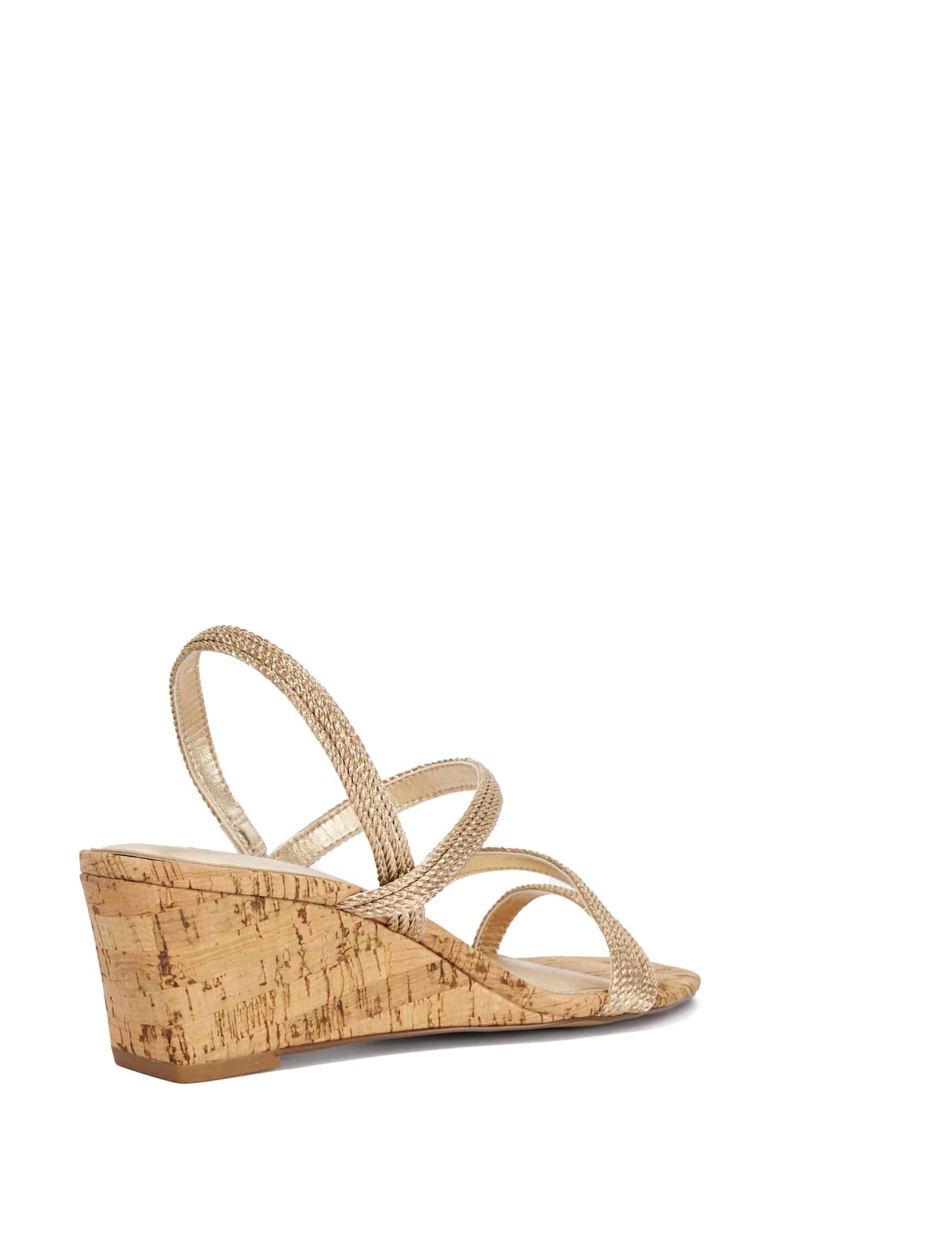 Metallic Rope Strappy Wedge Sandals - image 3