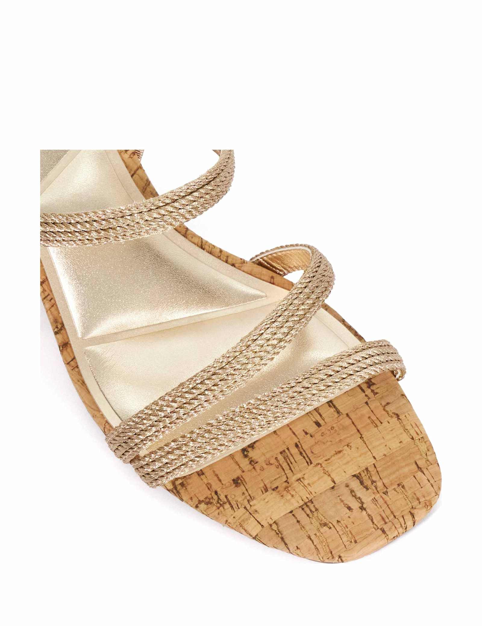 Metallic Rope Strappy Wedge Sandals - image 2