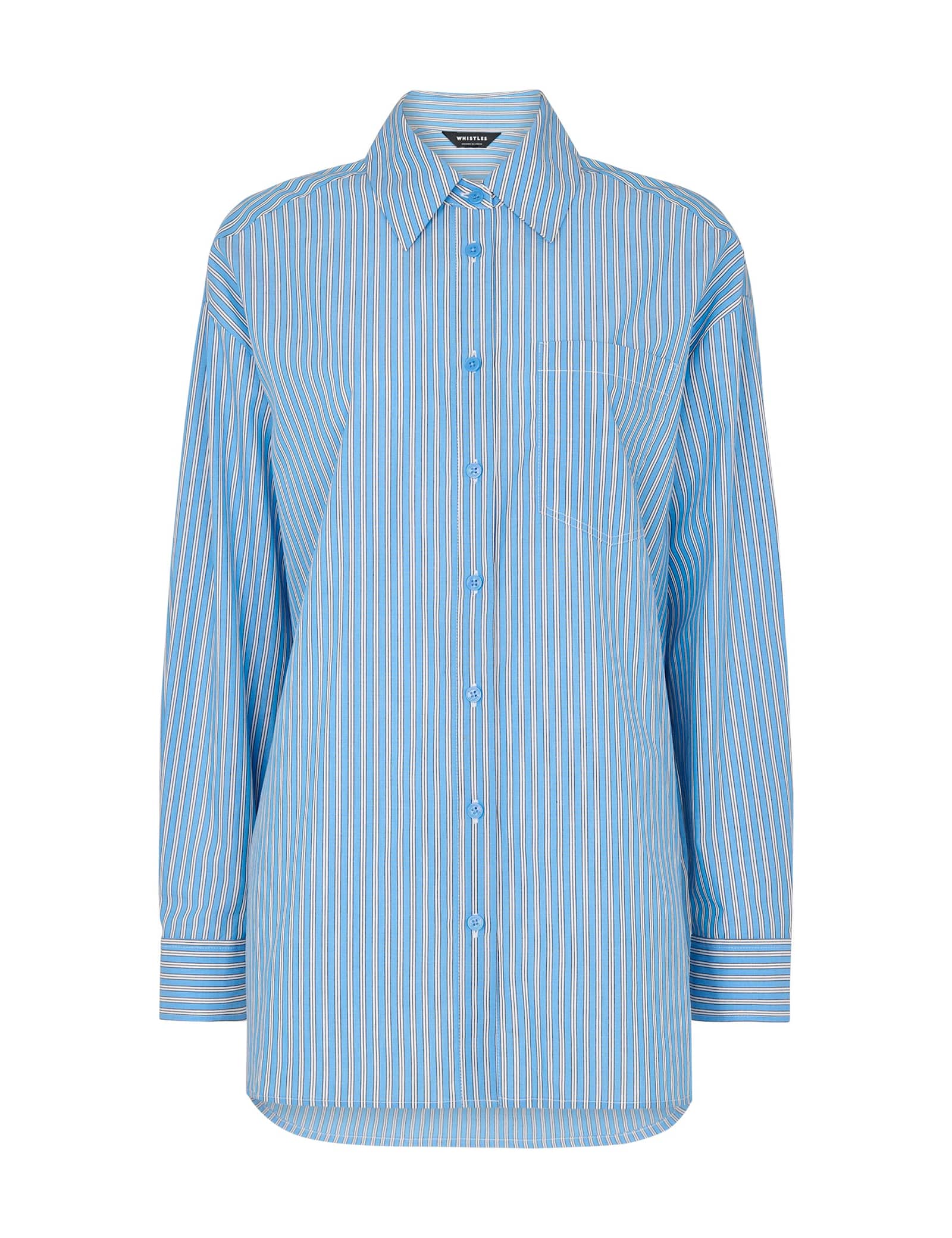 Pure Cotton Striped Oversized Shirt - image 1
