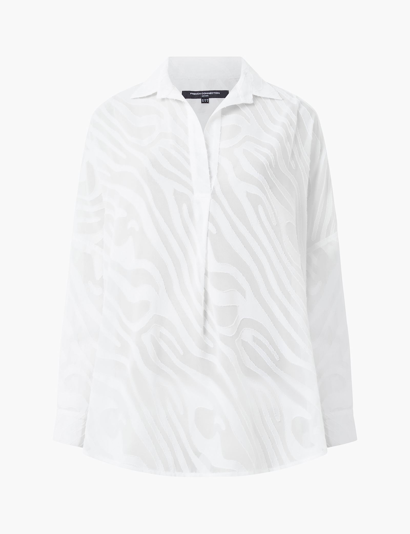 Devore Zebra Popover Blouse - image 2