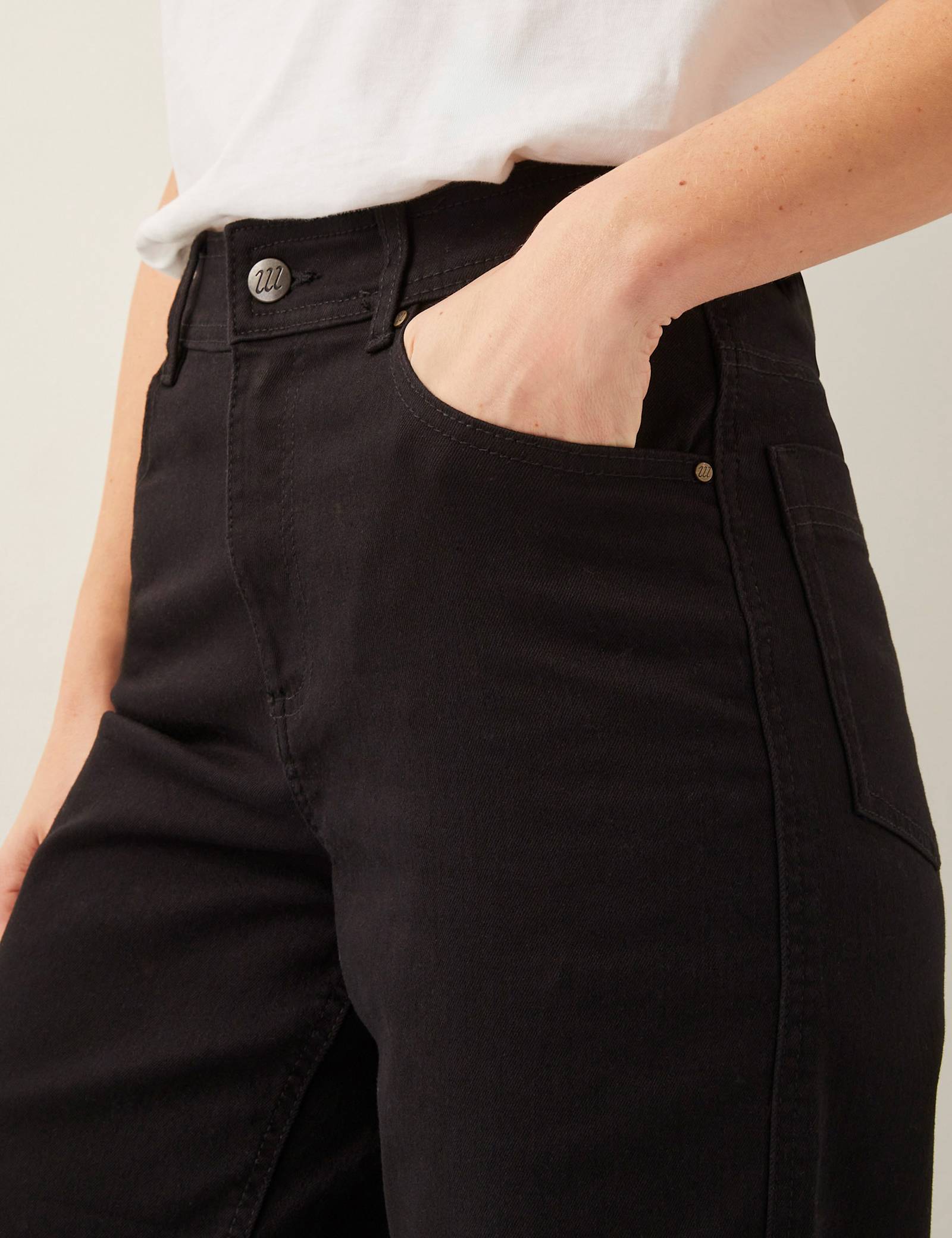 High Waisted Straight Leg Cropped Jeans - image 3