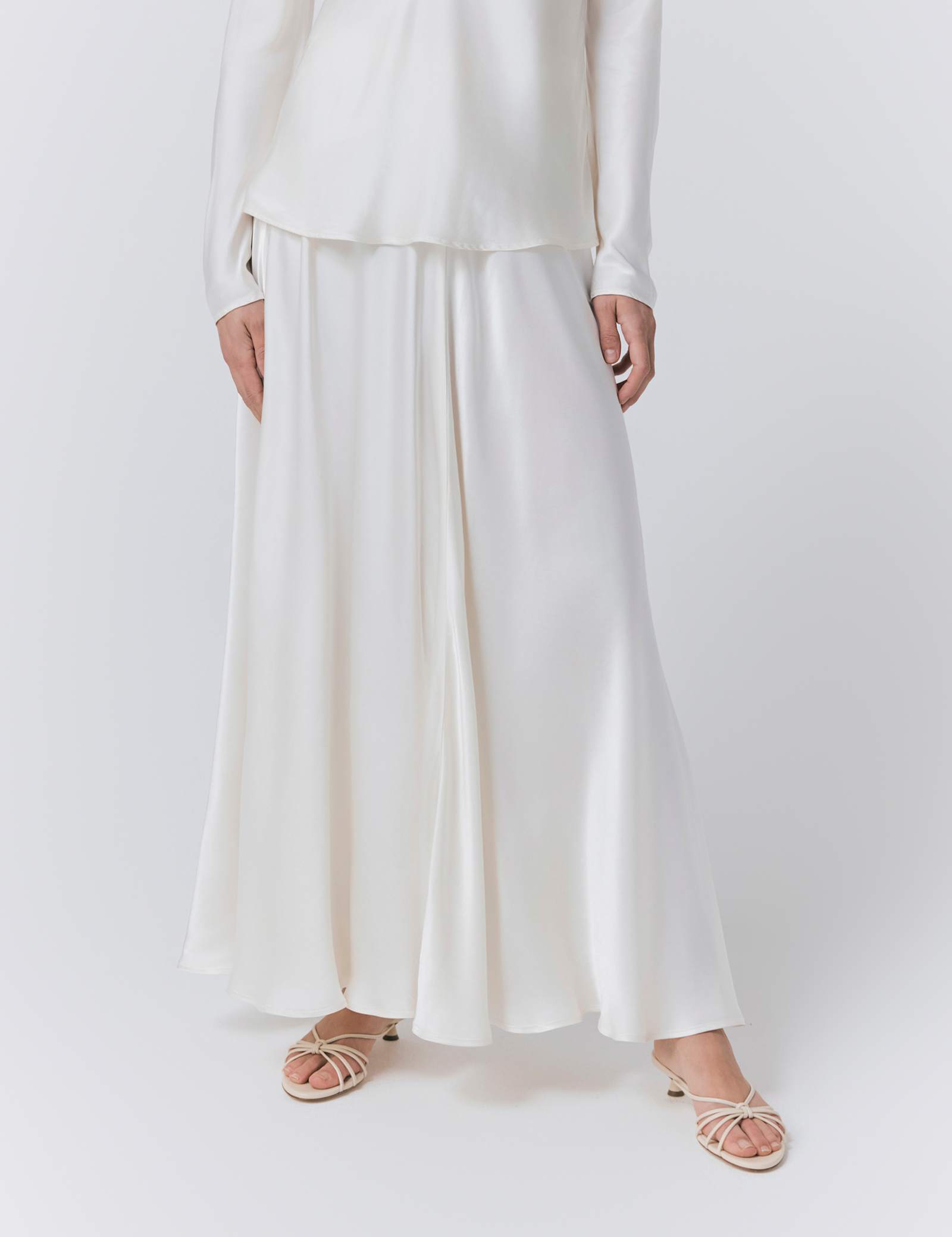 Satin Maxi Slip Skirt - image 4