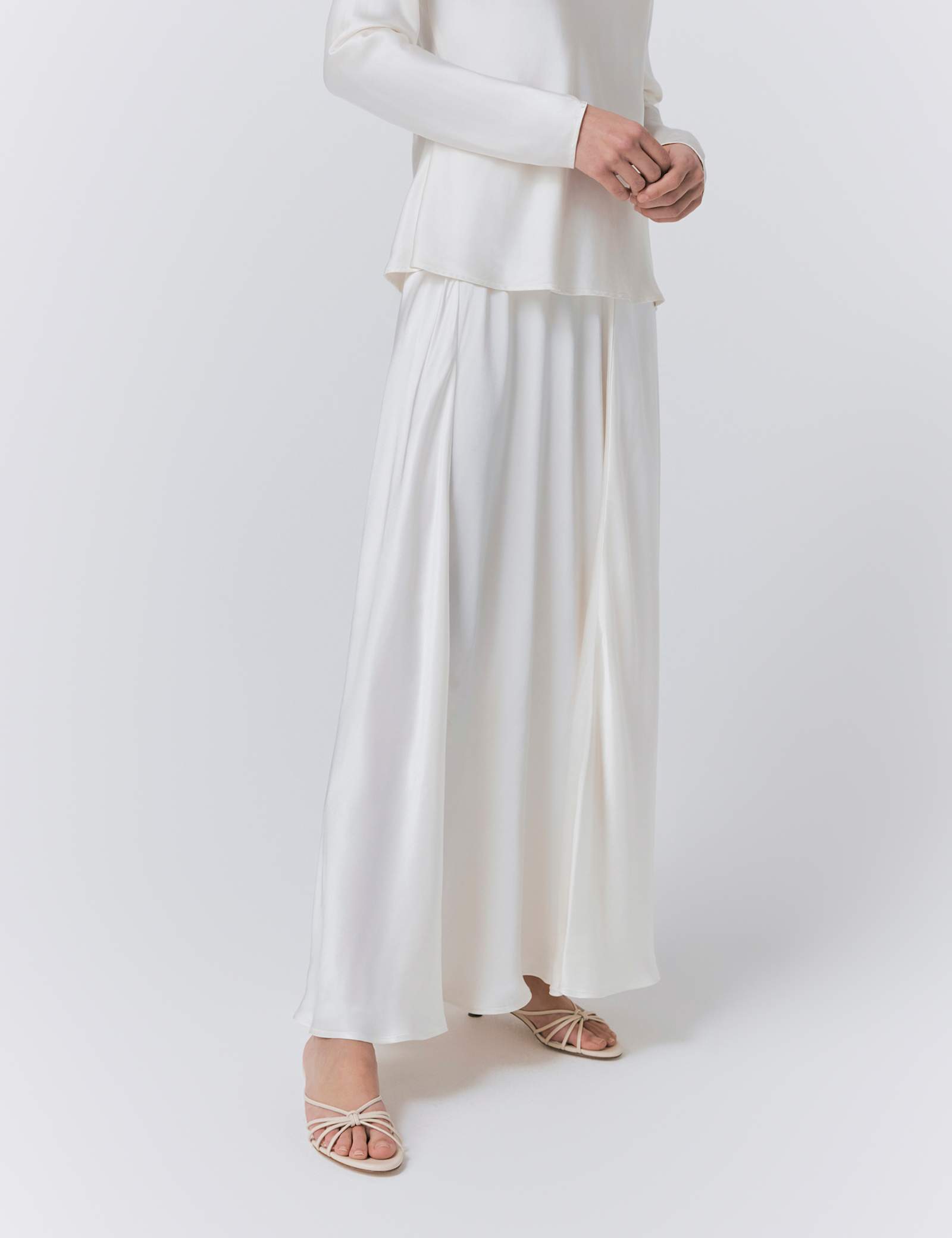 Satin Maxi Slip Skirt - image 3