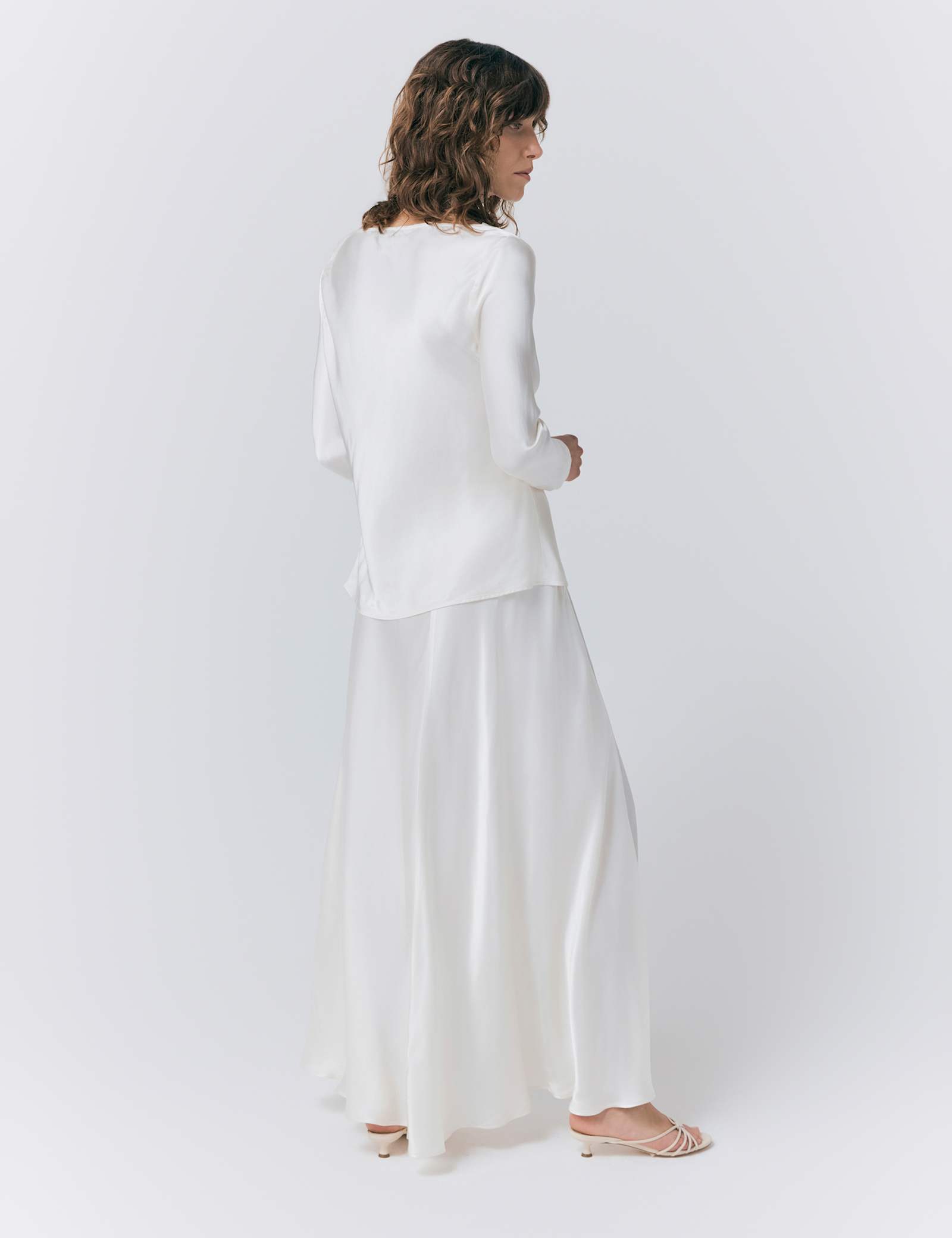 Satin Maxi Slip Skirt - image 2
