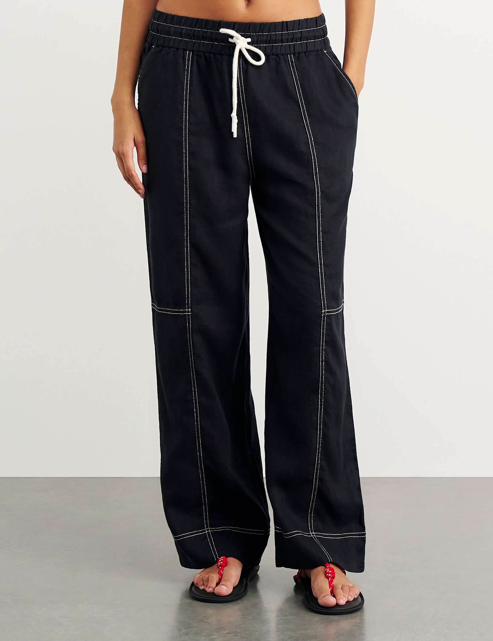 Pure Linen Wide Leg Trousers - image 5