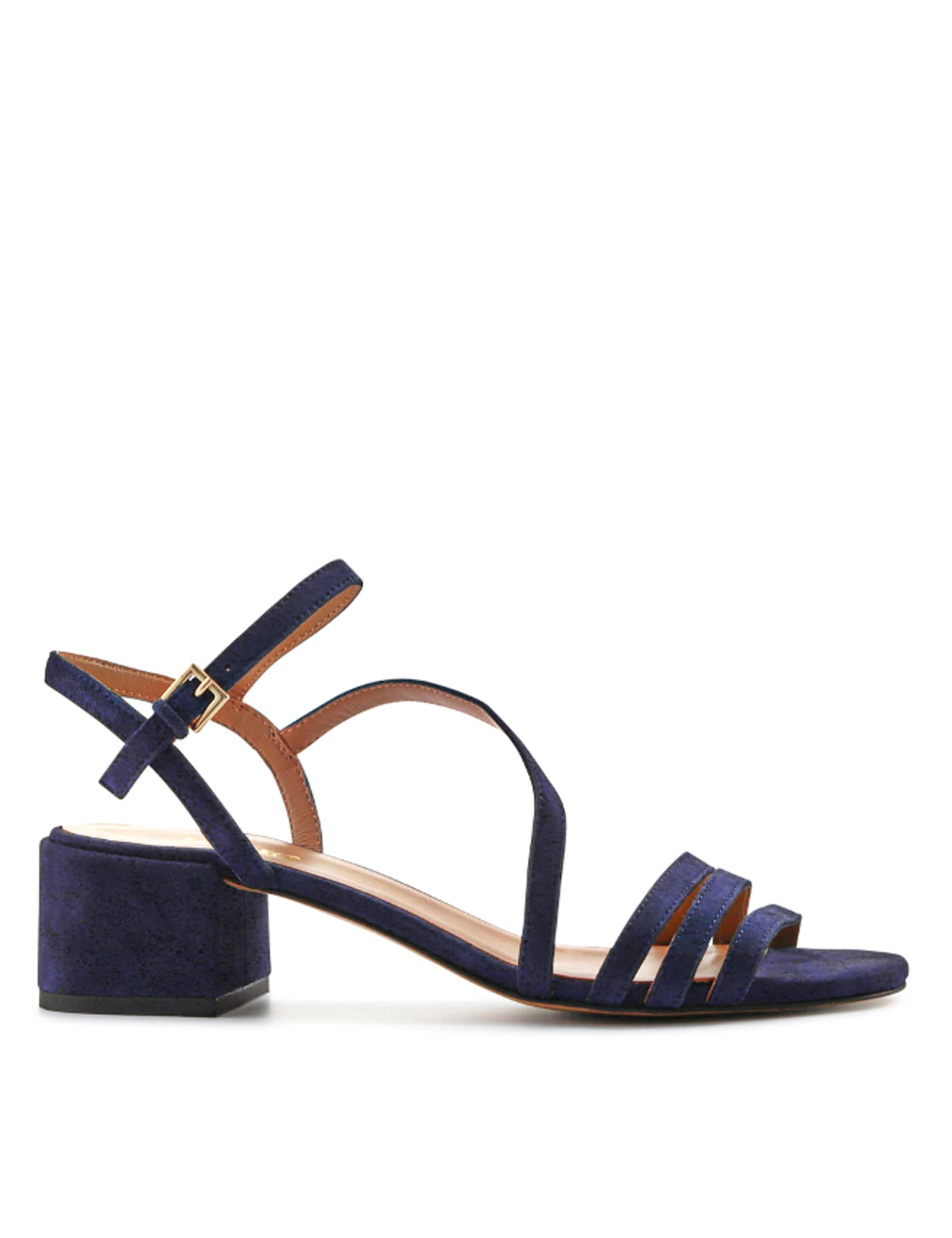 Leather Ankle Strap Block Heel Sandals - image 1