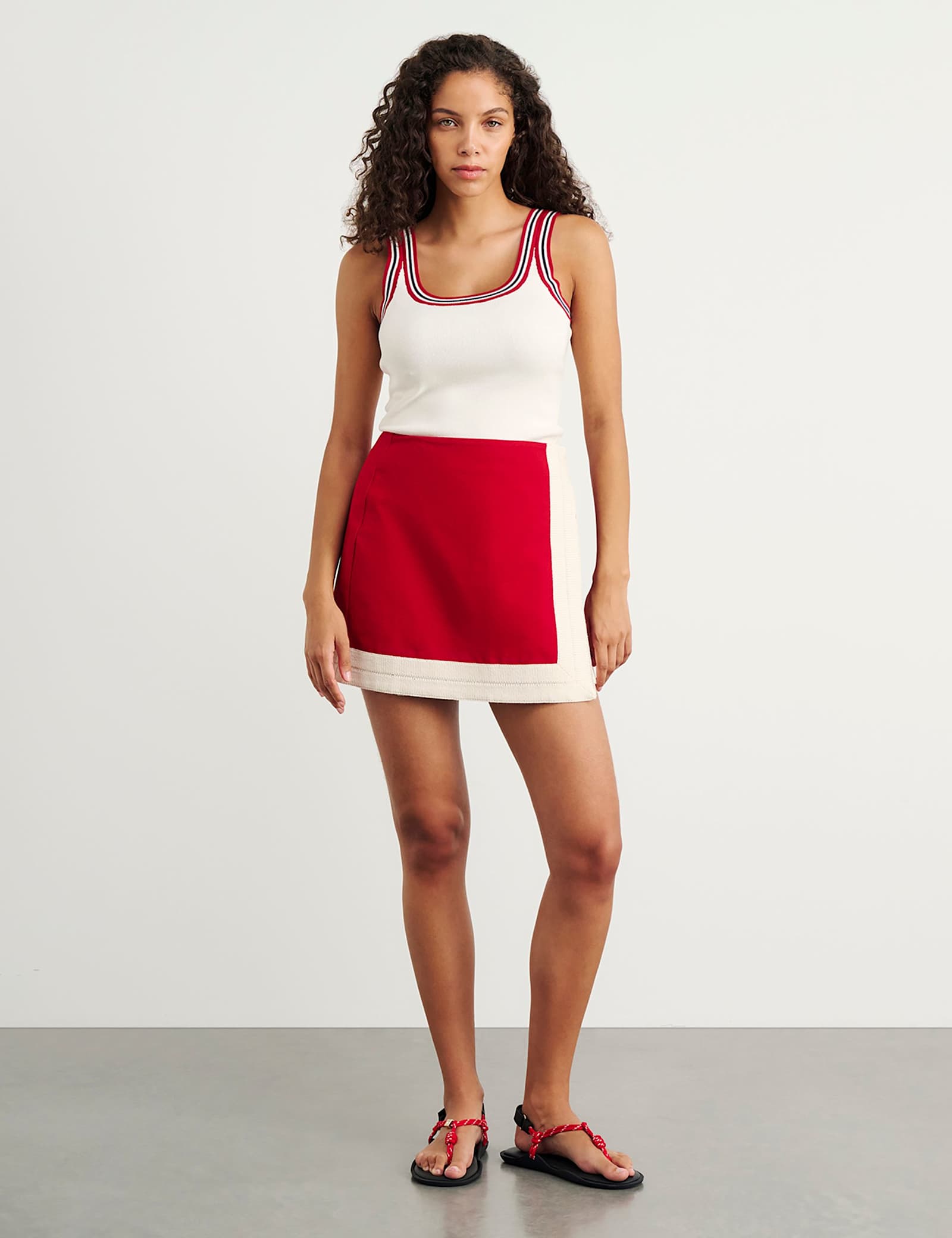 Pure Cotton Canvas Mini Wrap Skirt - image 4