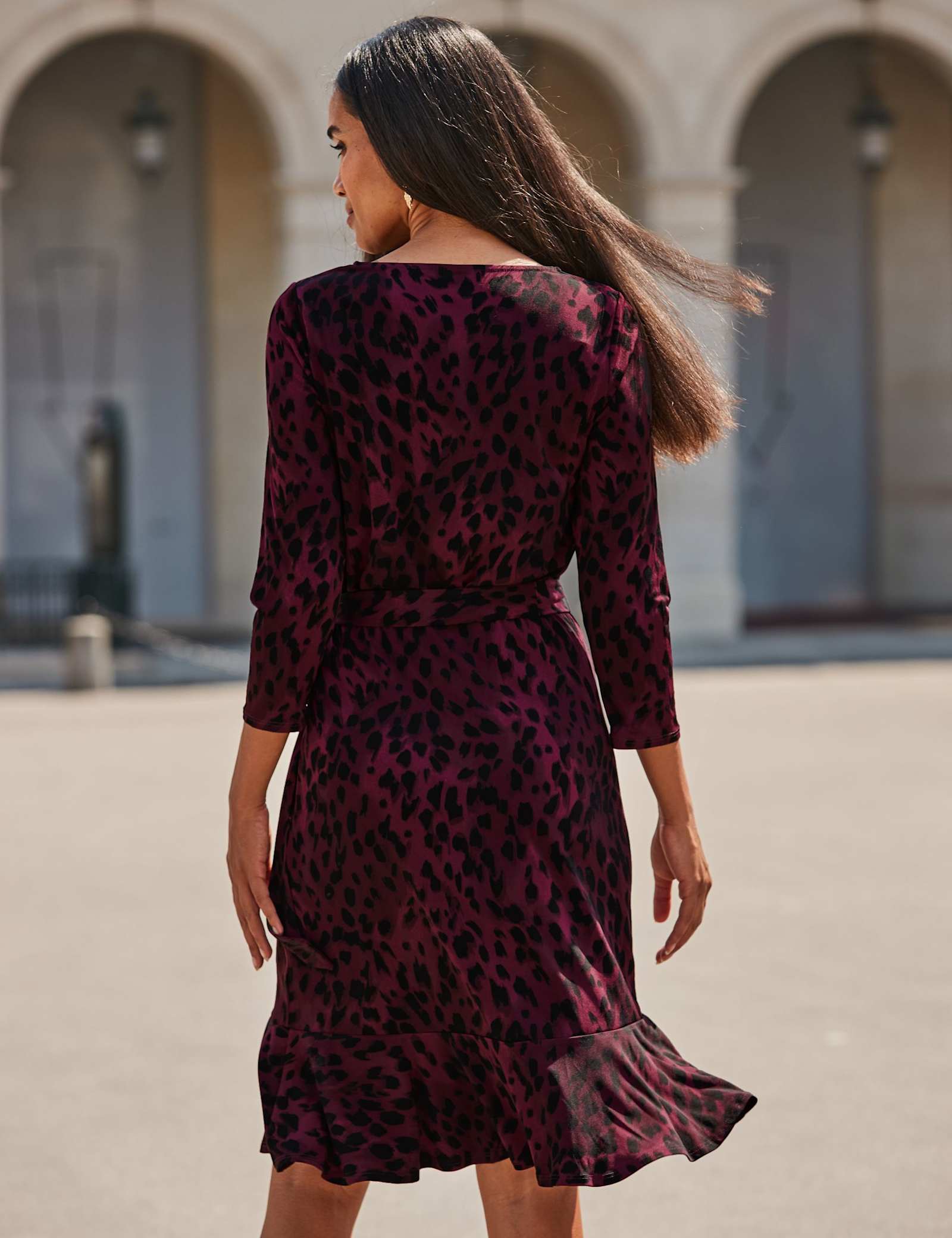 Animal Print Knee Length Skater Dress - image 3