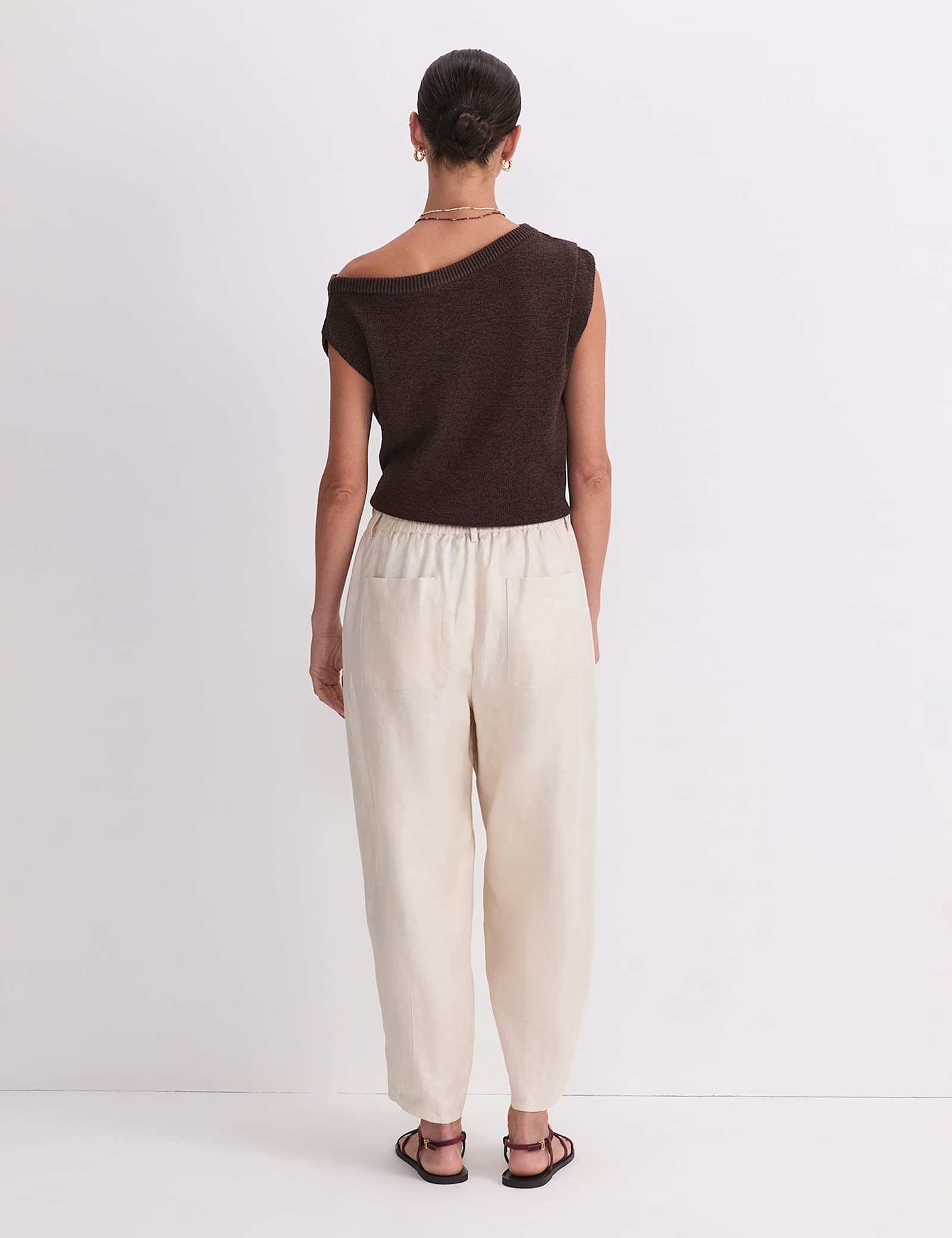 Pure Linen Straight Leg Chinos - image 5