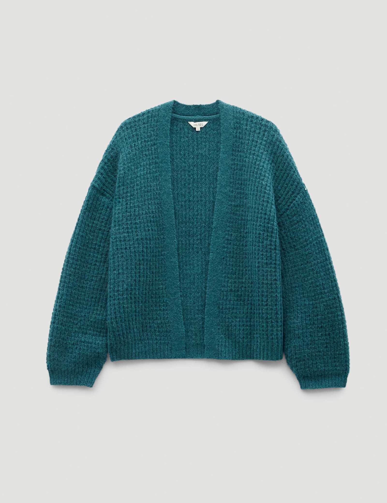 Wool Blend Textured Relaxed Cardigan - image 3