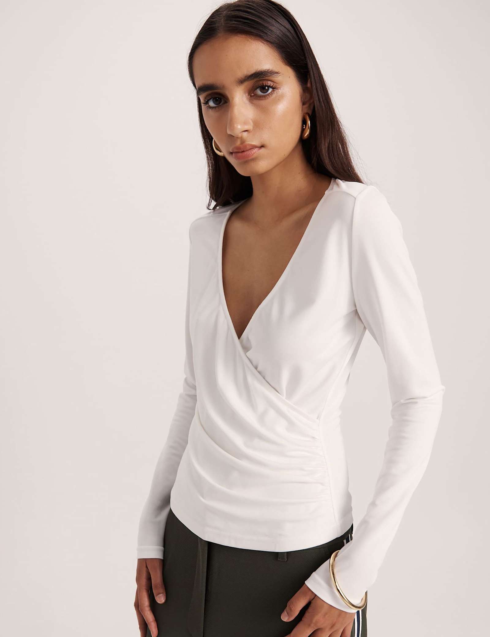 V-Neck Wrap Top - image 2