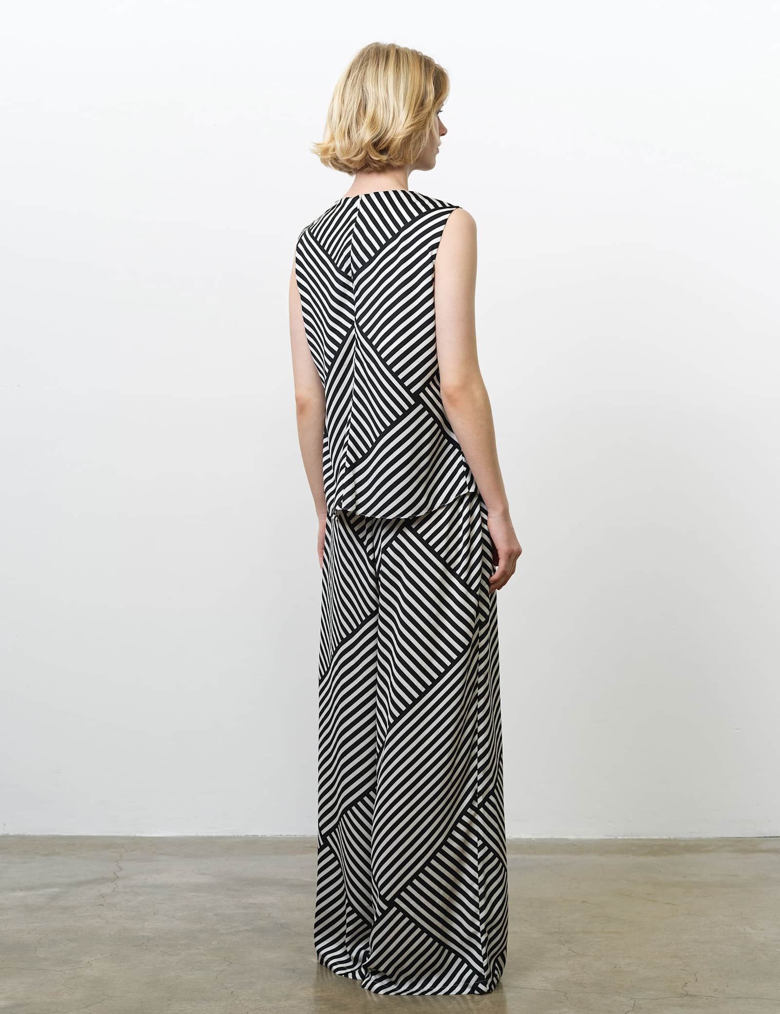 Striped Cowl Neck Top - image 4
