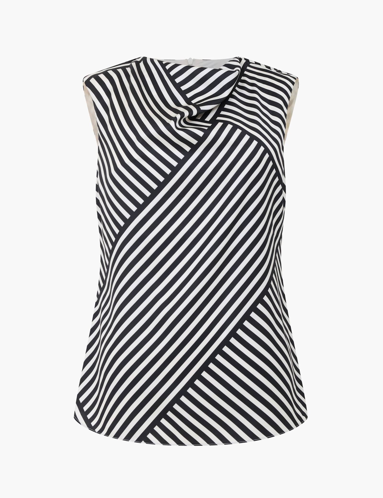 Striped Cowl Neck Top - image 1