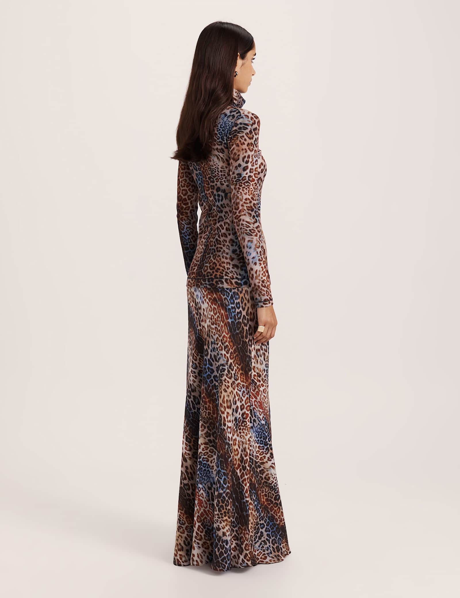 Cotton Blend Leopard Print Ribbed Top - image 5