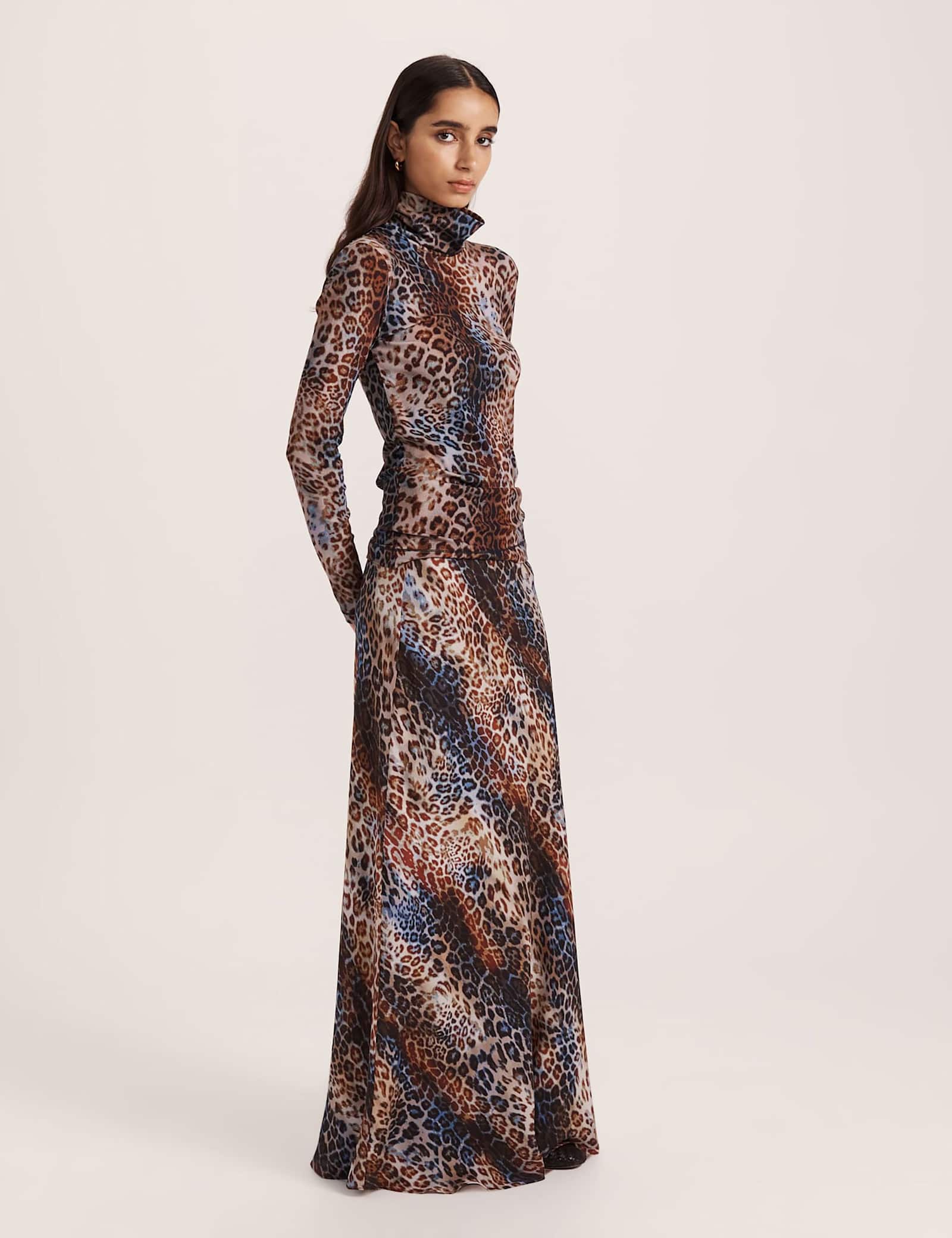Cotton Blend Leopard Print Ribbed Top - image 2