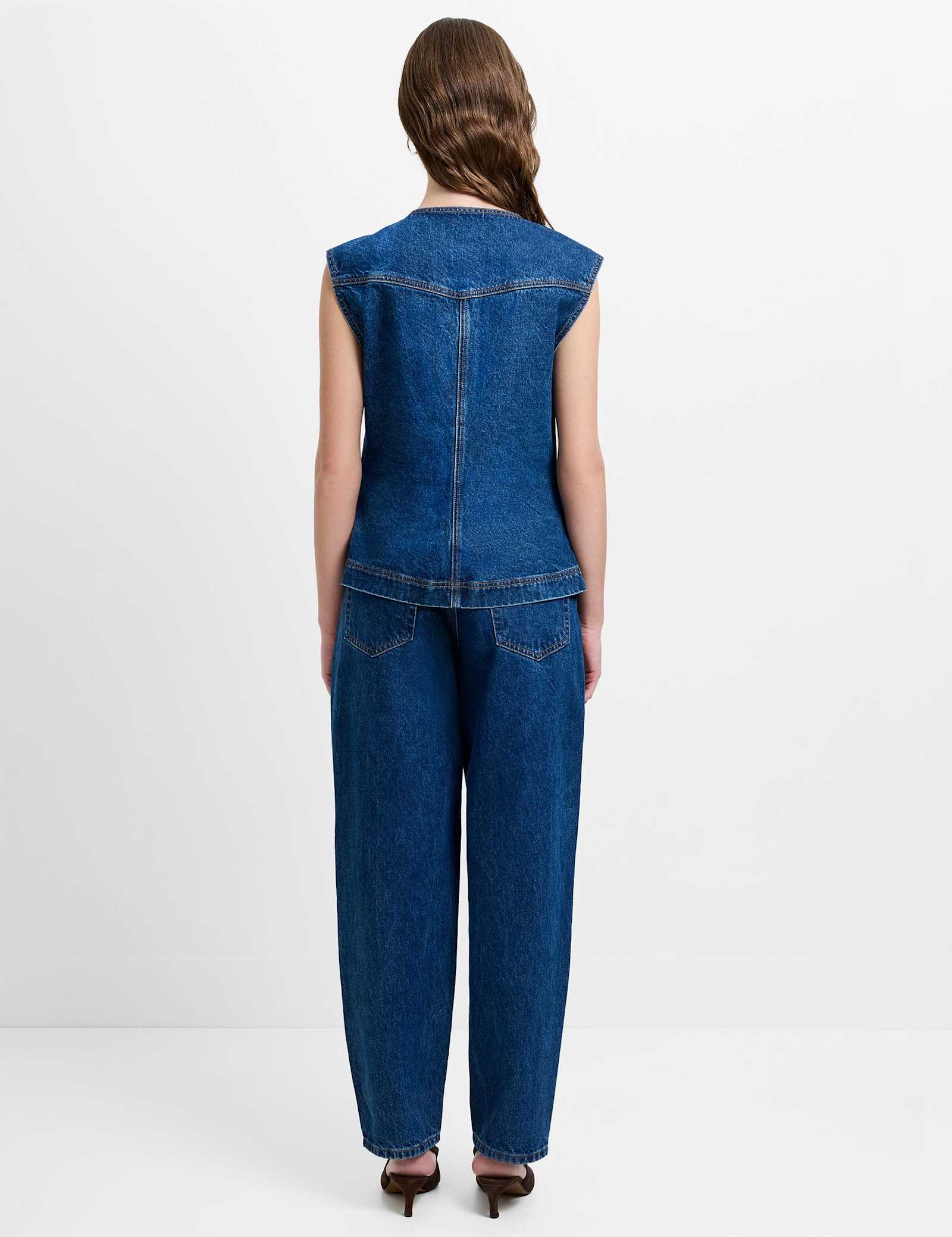 Pure Cotton Denim Button Through Top - image 4
