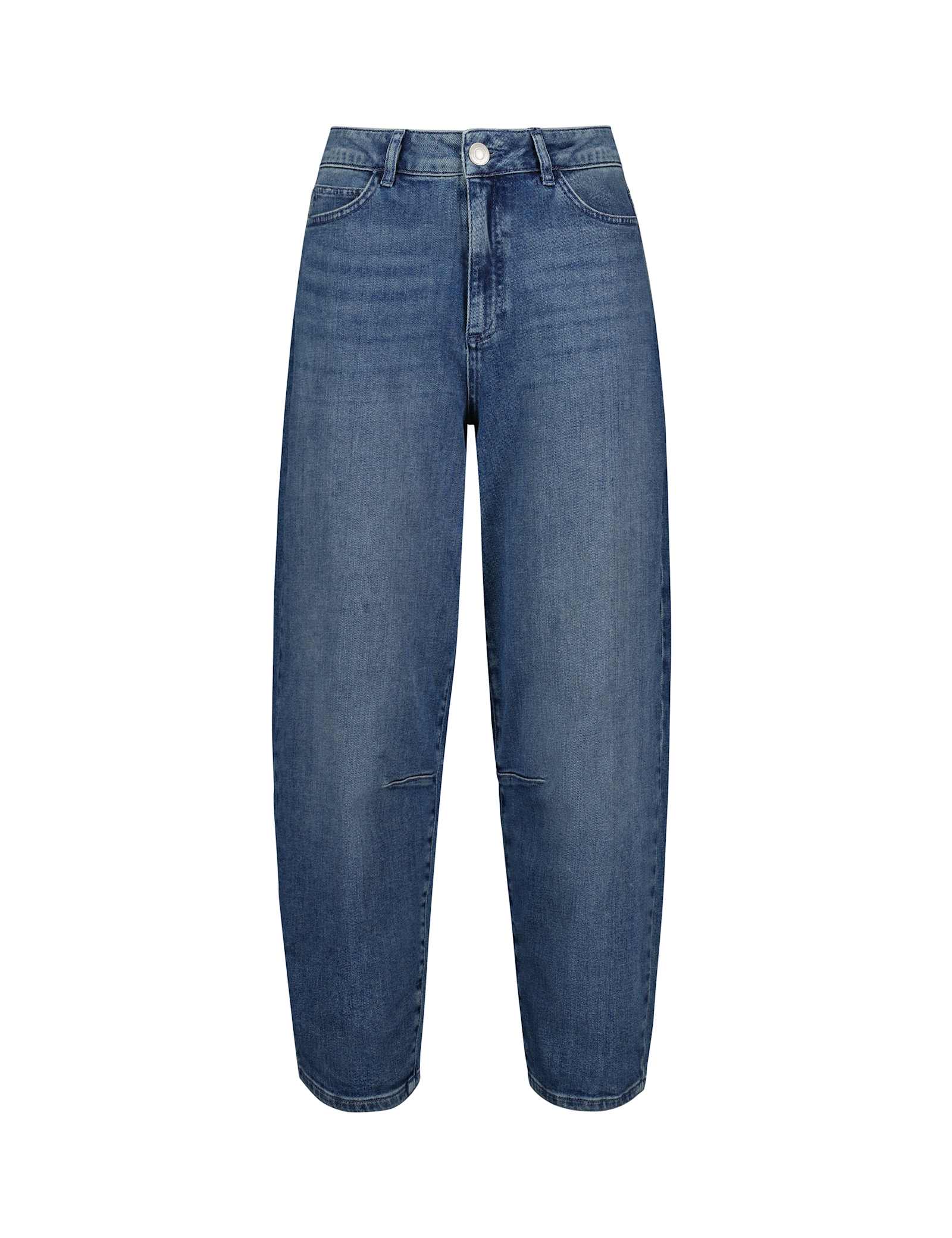Mom High Waisted Barrel Cropped Jeans - image 1