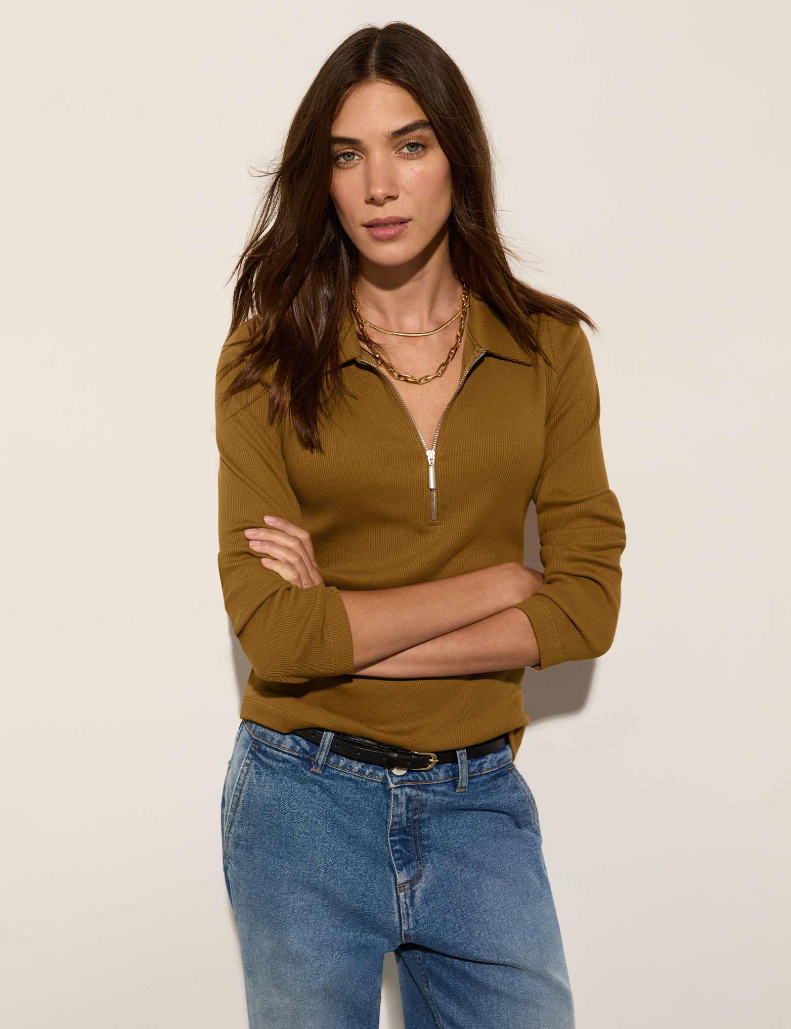 Pure Cotton Half-Zip Top - image 4