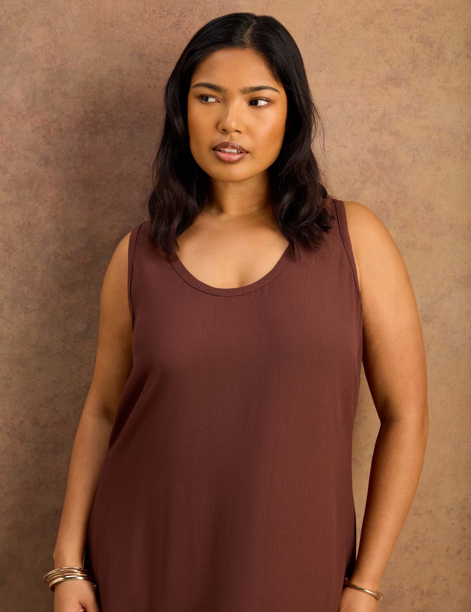 Scoop Neck Maxi Relaxed Slip Dress - image 5