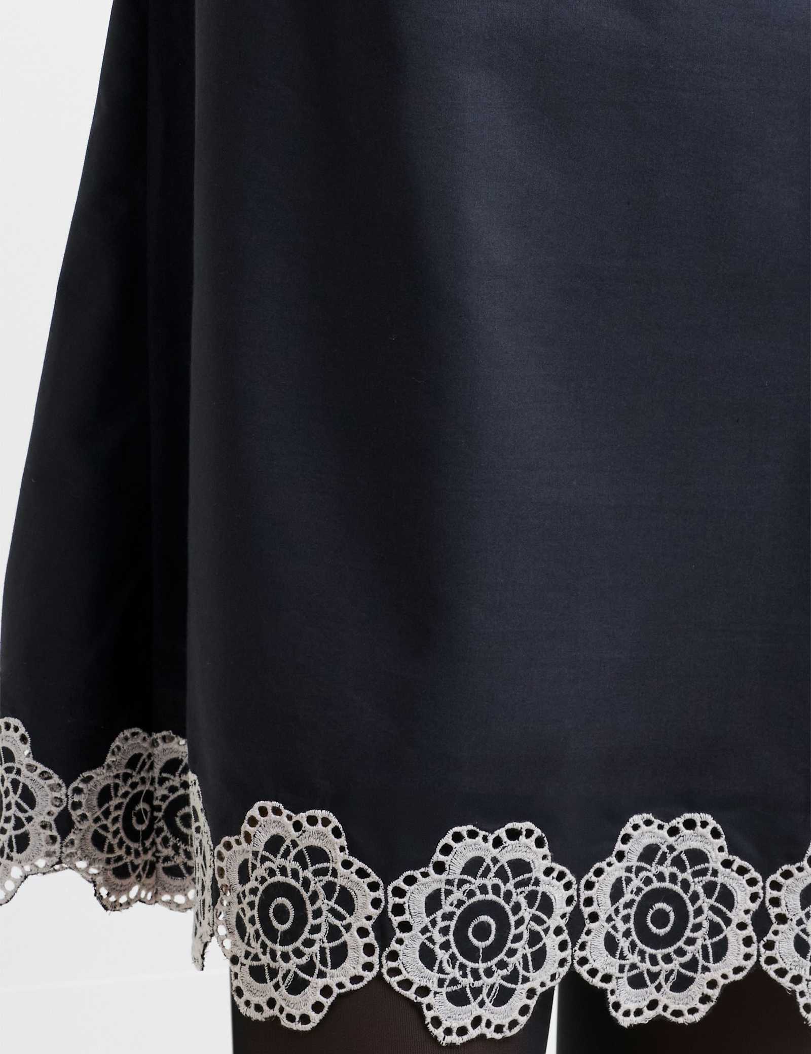Cotton Blend Broderie Mini Shift Dress - image 4