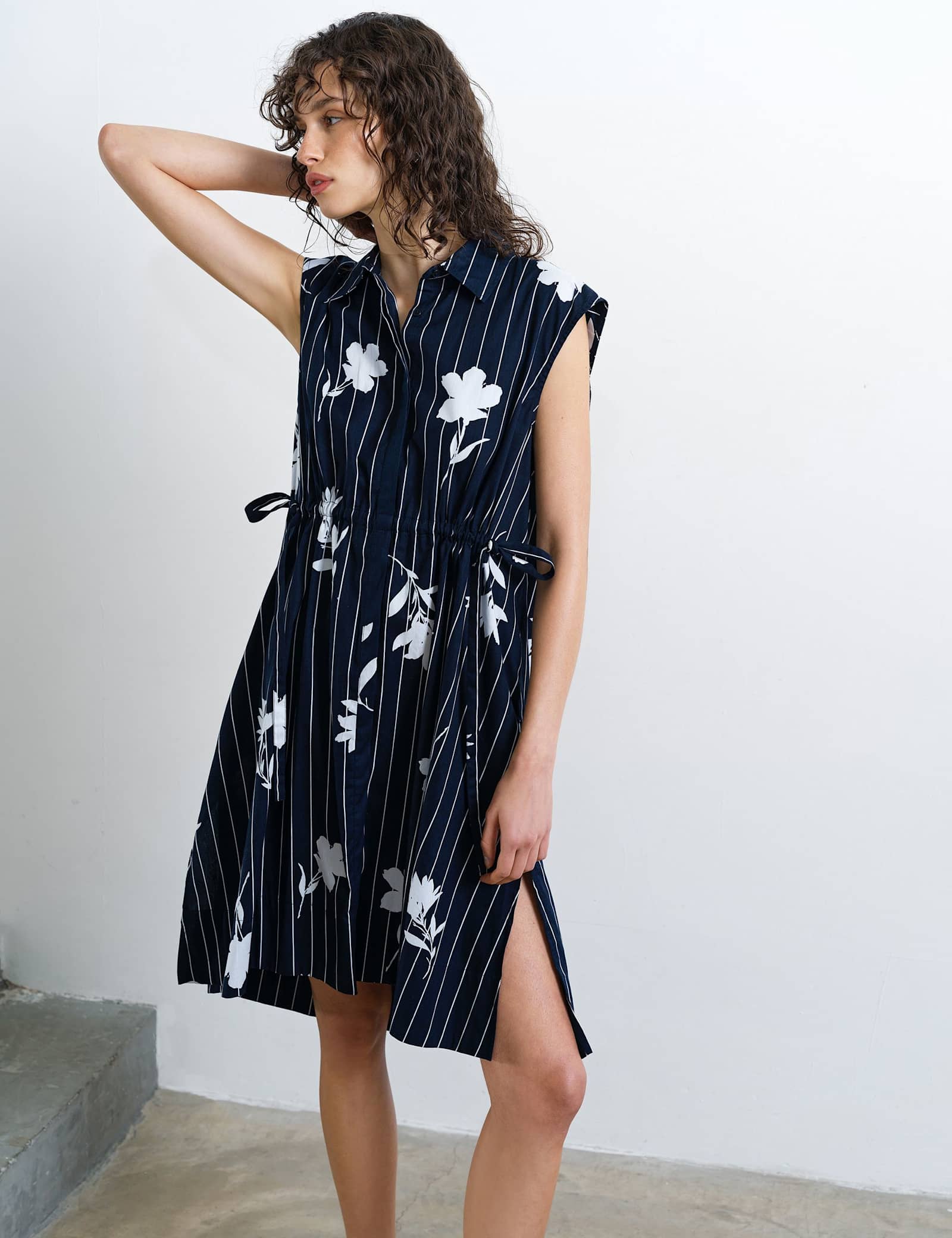 Pure Cotton Floral Knee Length Shirt Dress - image 4
