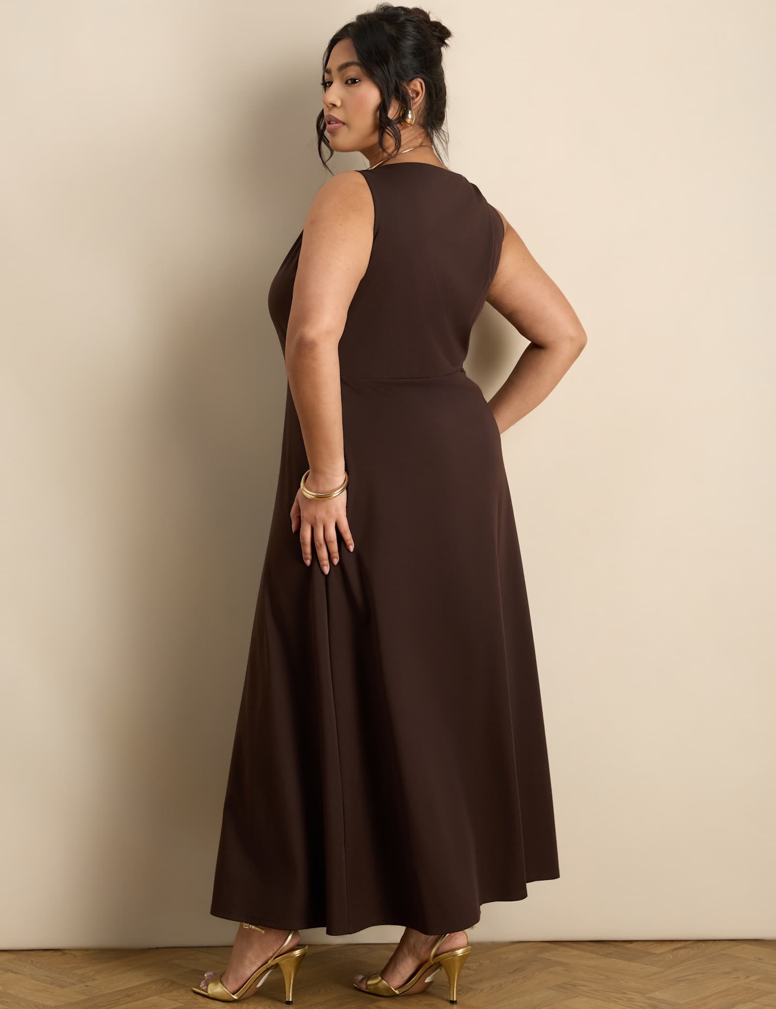 Lyocell Rich Cowl Neck Maxi Slip Dress - image 4