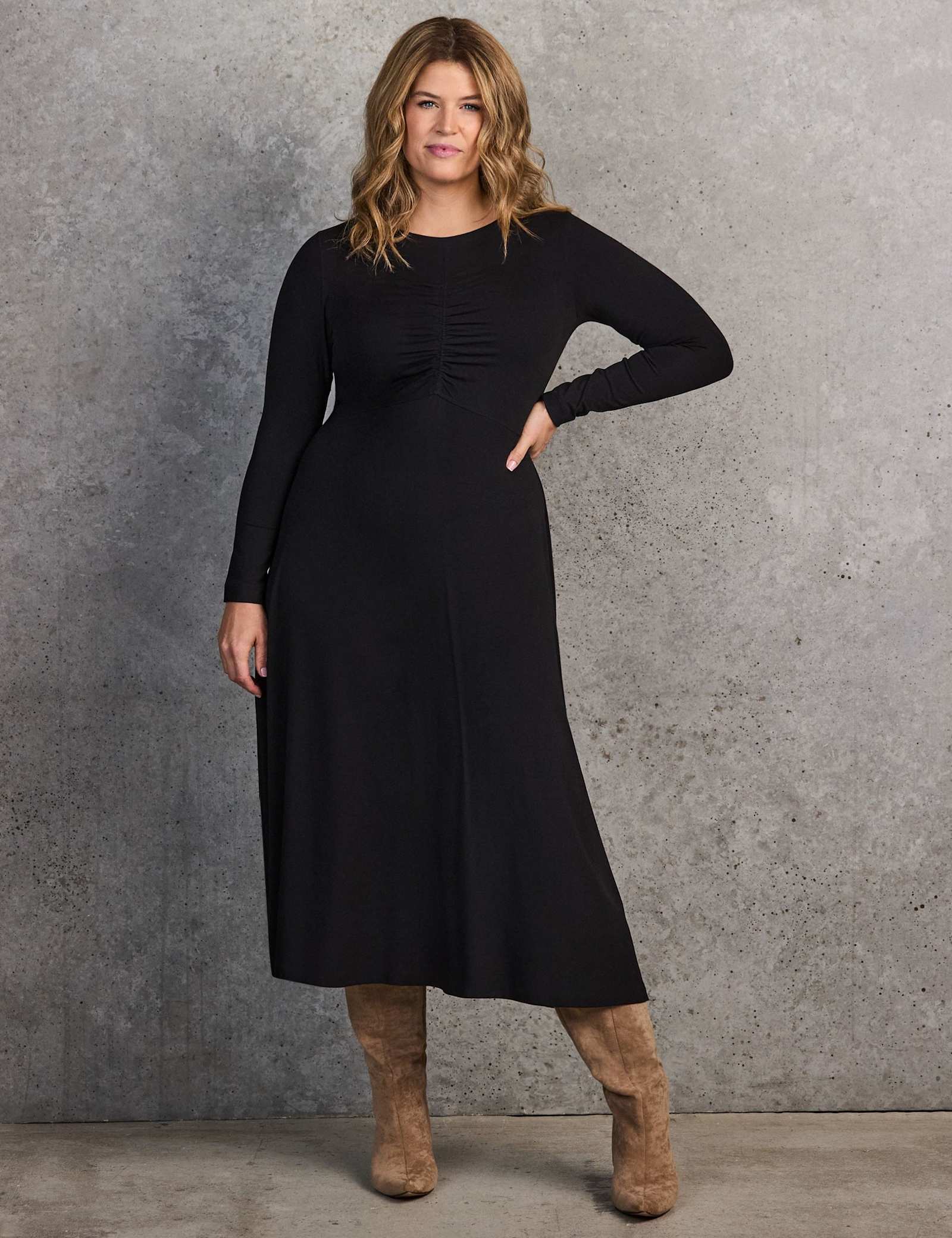 Jersey Ruched Midaxi Column Dress - image 1